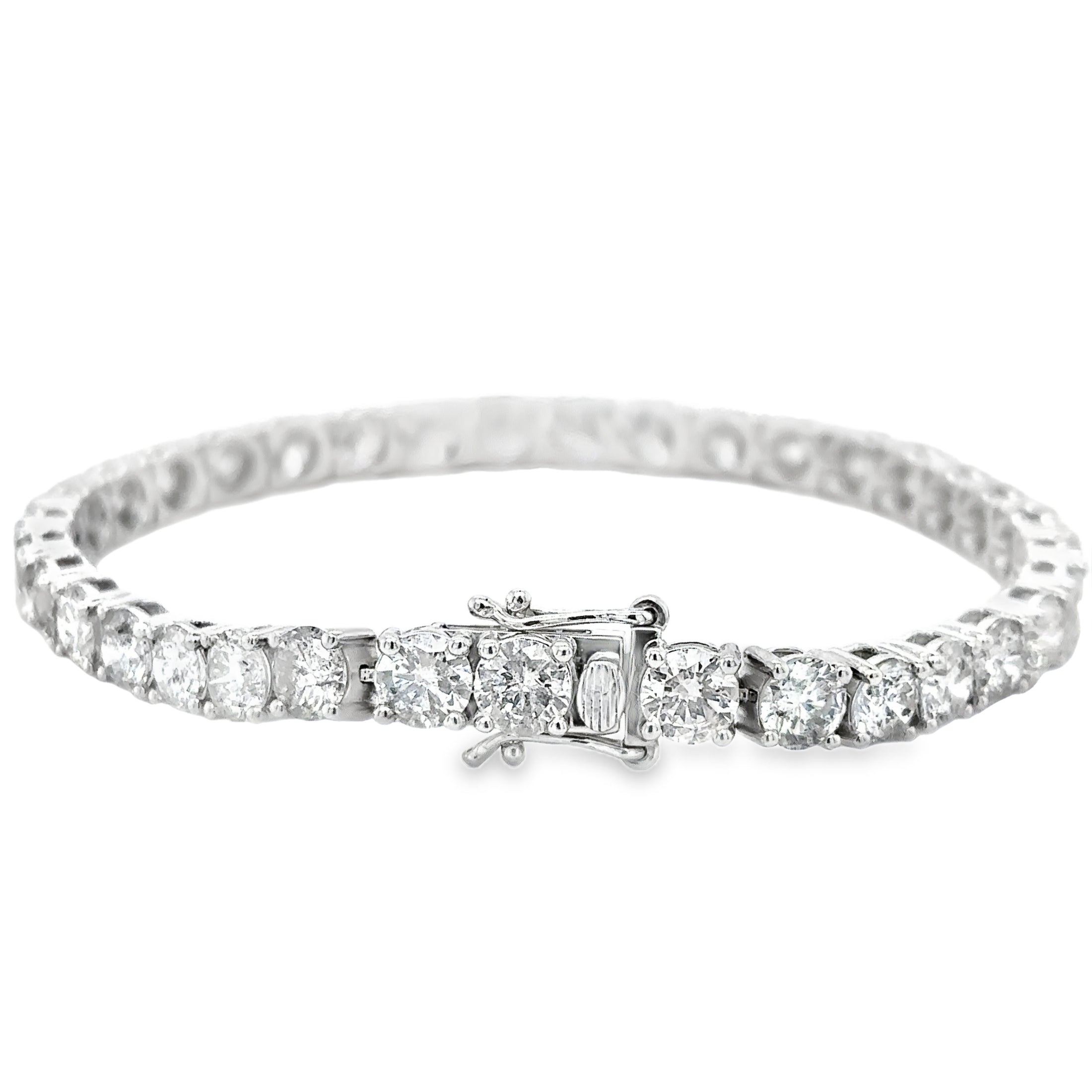 14K White Gold Diamond Bracelet 14.57 TCW