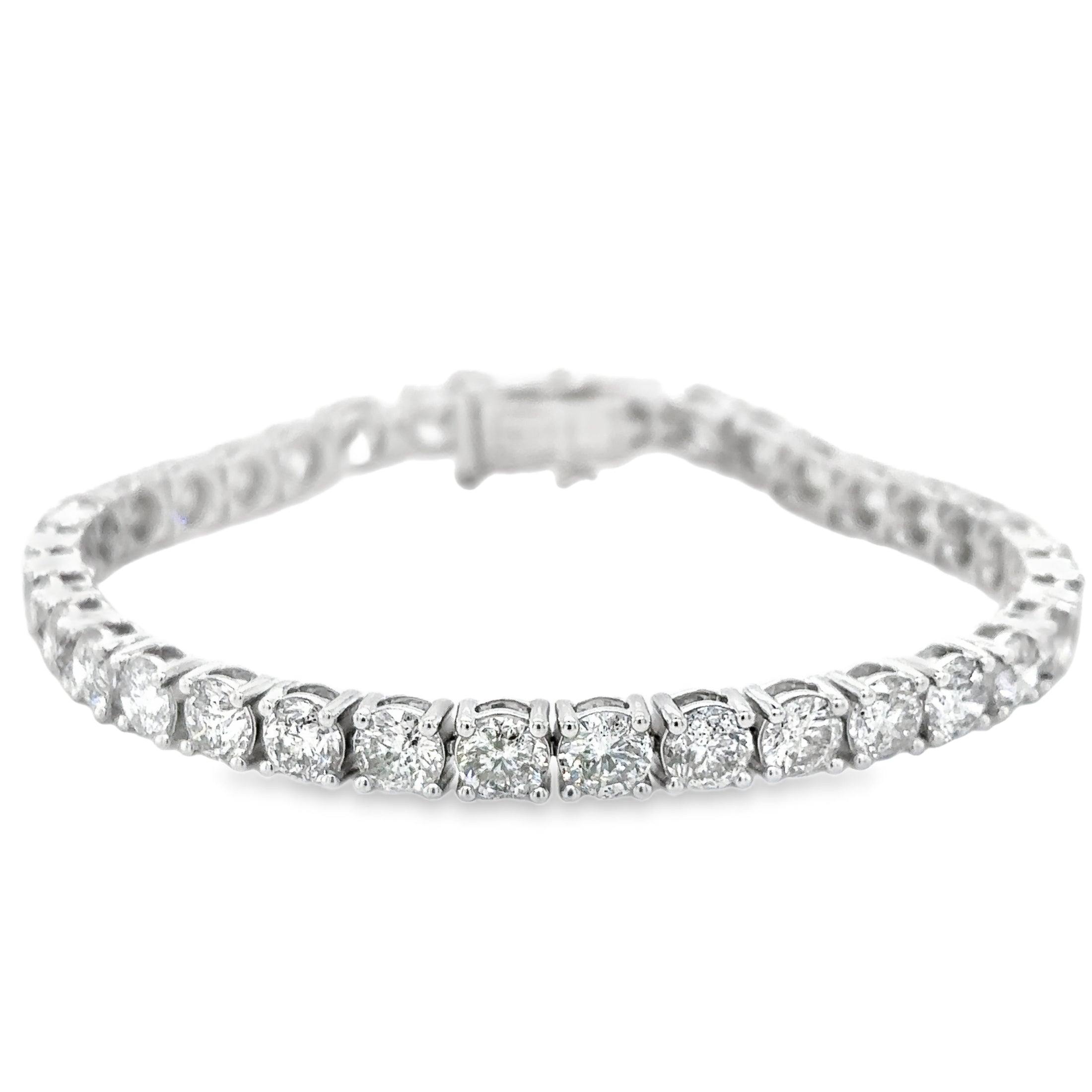 14K White Gold Diamond Bracelet 14.57 TCW