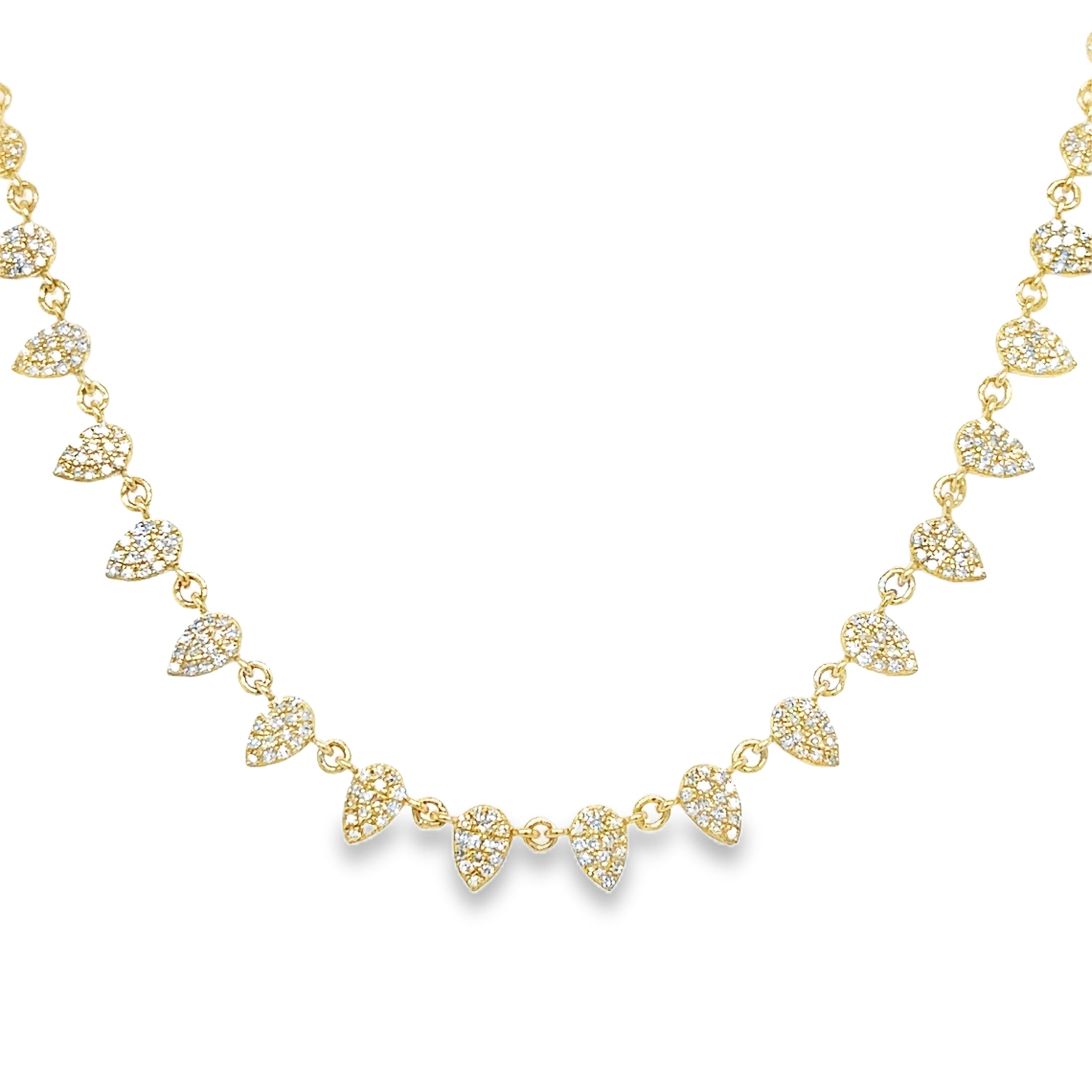 14K Yellow Gold Diamond Necklace 0.87 TCW