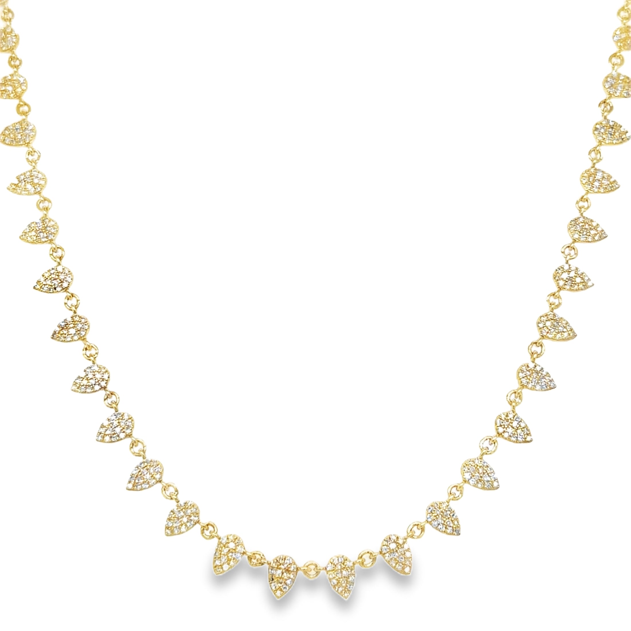 14K Yellow Gold Diamond Necklace 0.87 TCW