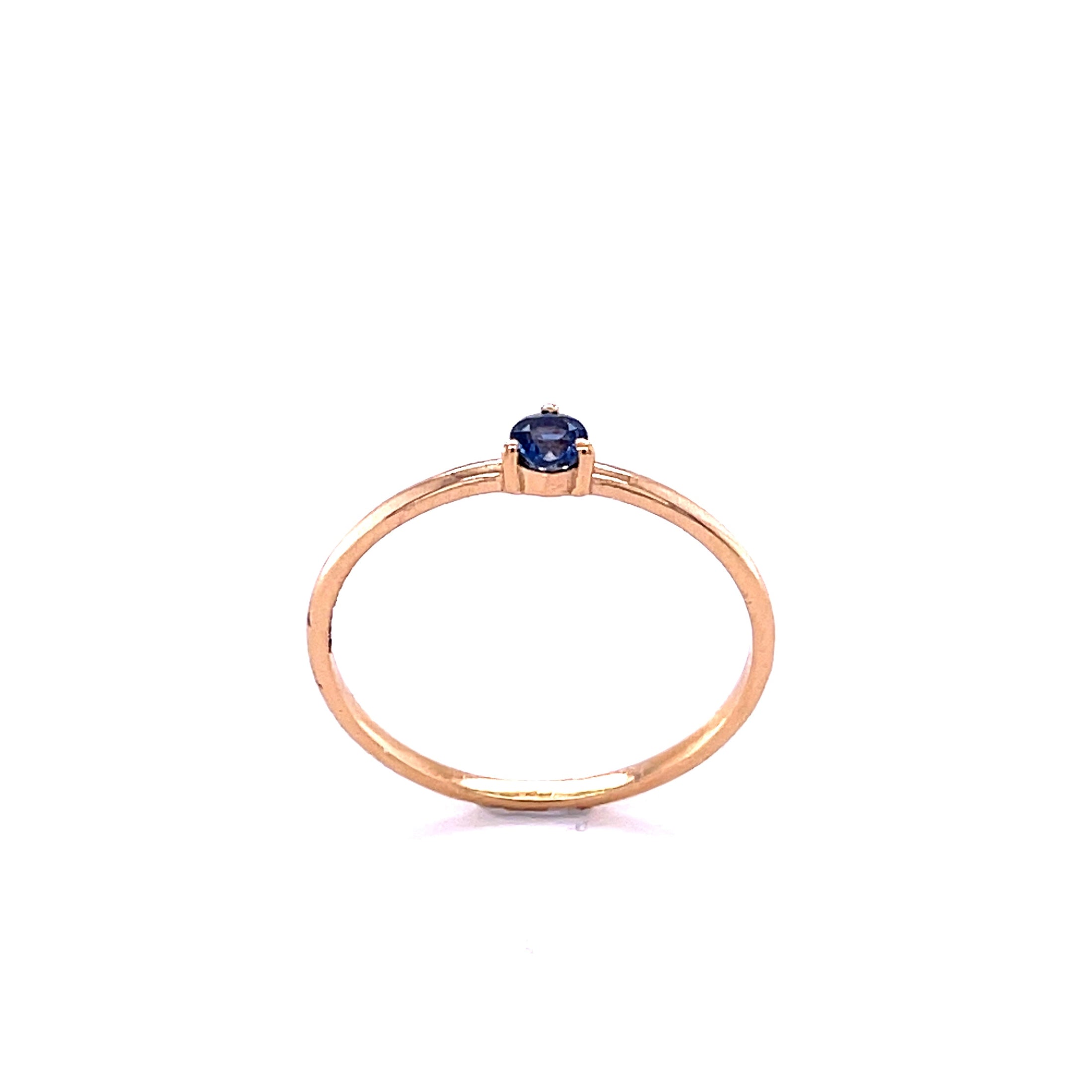 Anillo De Tanzanita En Oro Amarillo De 14K, 0.13CT