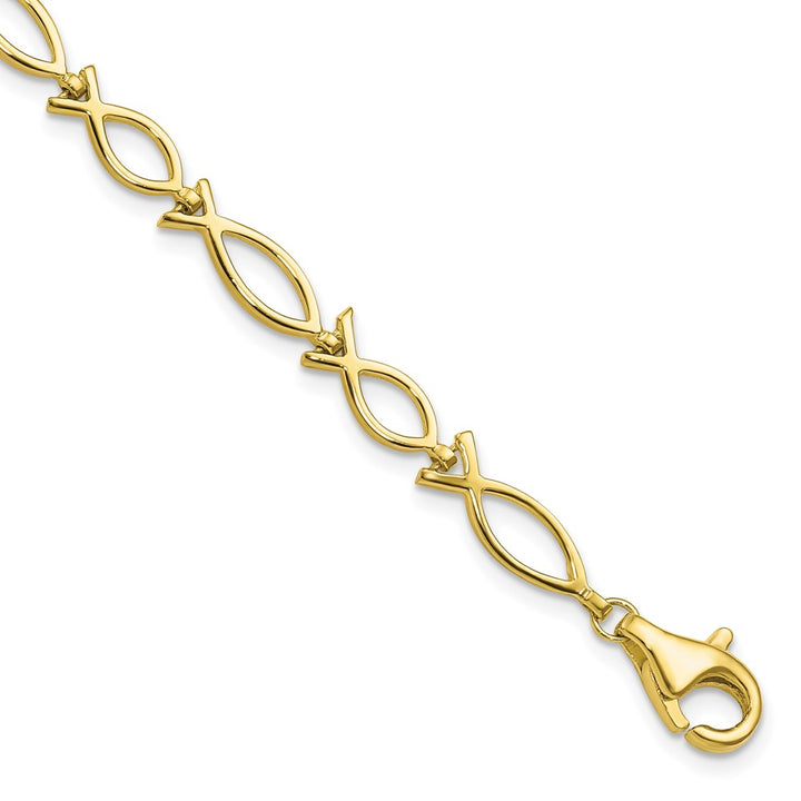 Flower Chain Bracelet In 10k Yellow Gold 1