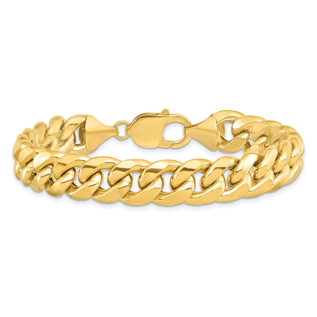 Cuban Chain Bracelet In 14k Yellow Gold