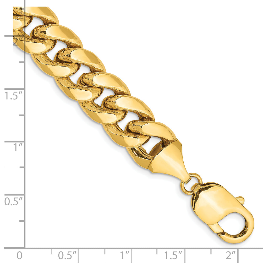 Cuban Chain Bracelet In 14k Yellow Gold