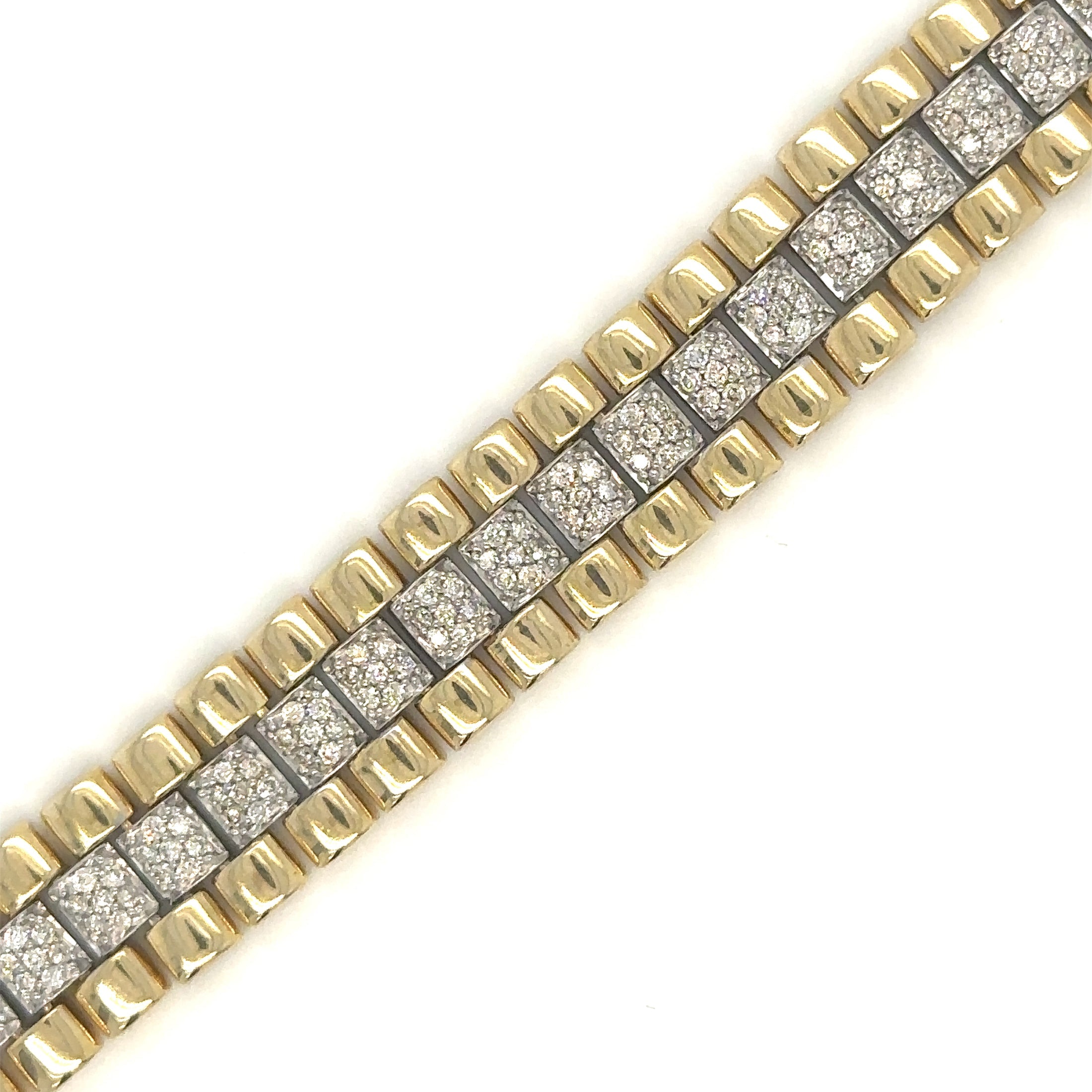 14K Yellow Gold Diamond Bracelet  1.52 TCW