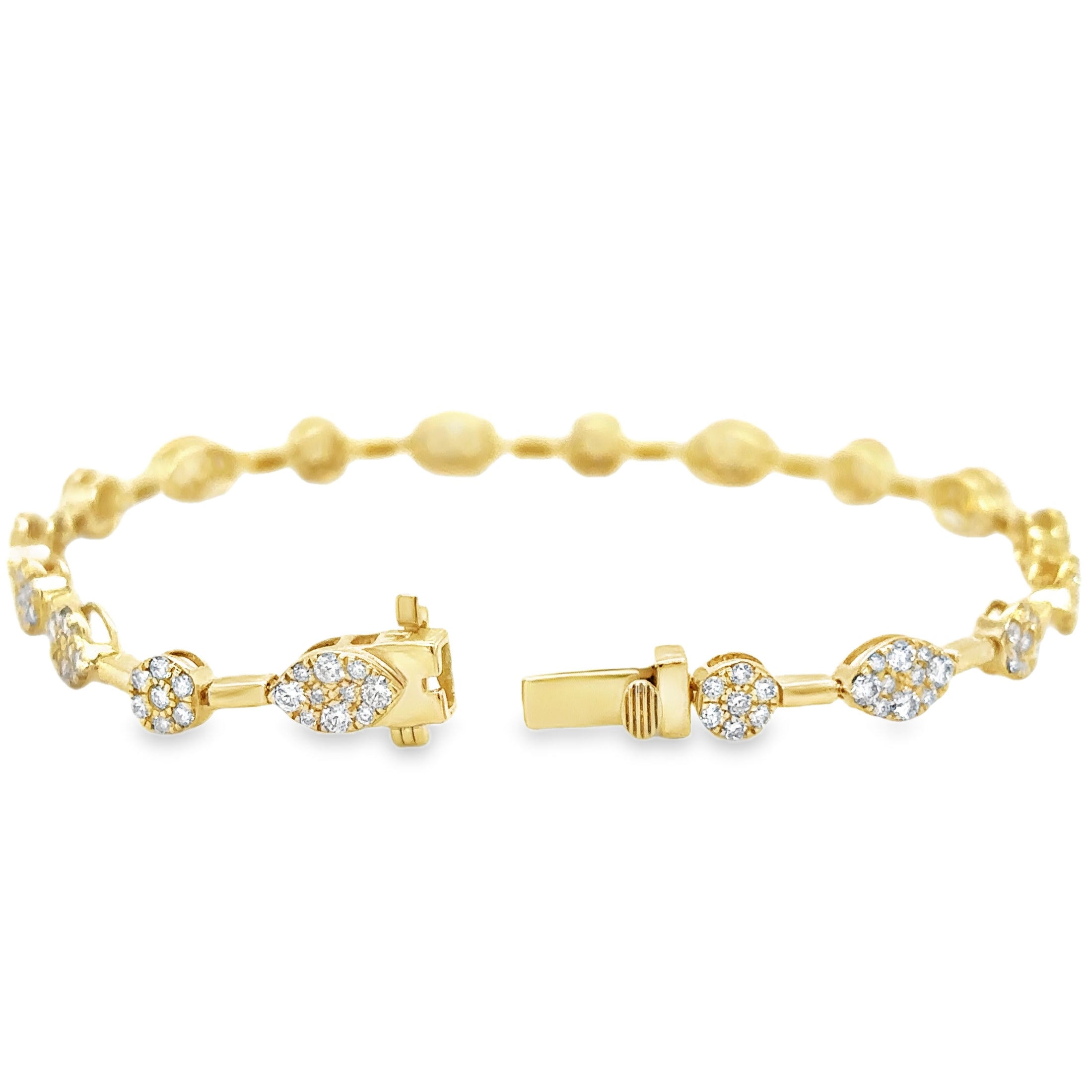 14K Yellow Gold Diamond Bracelet  1.92 TCW