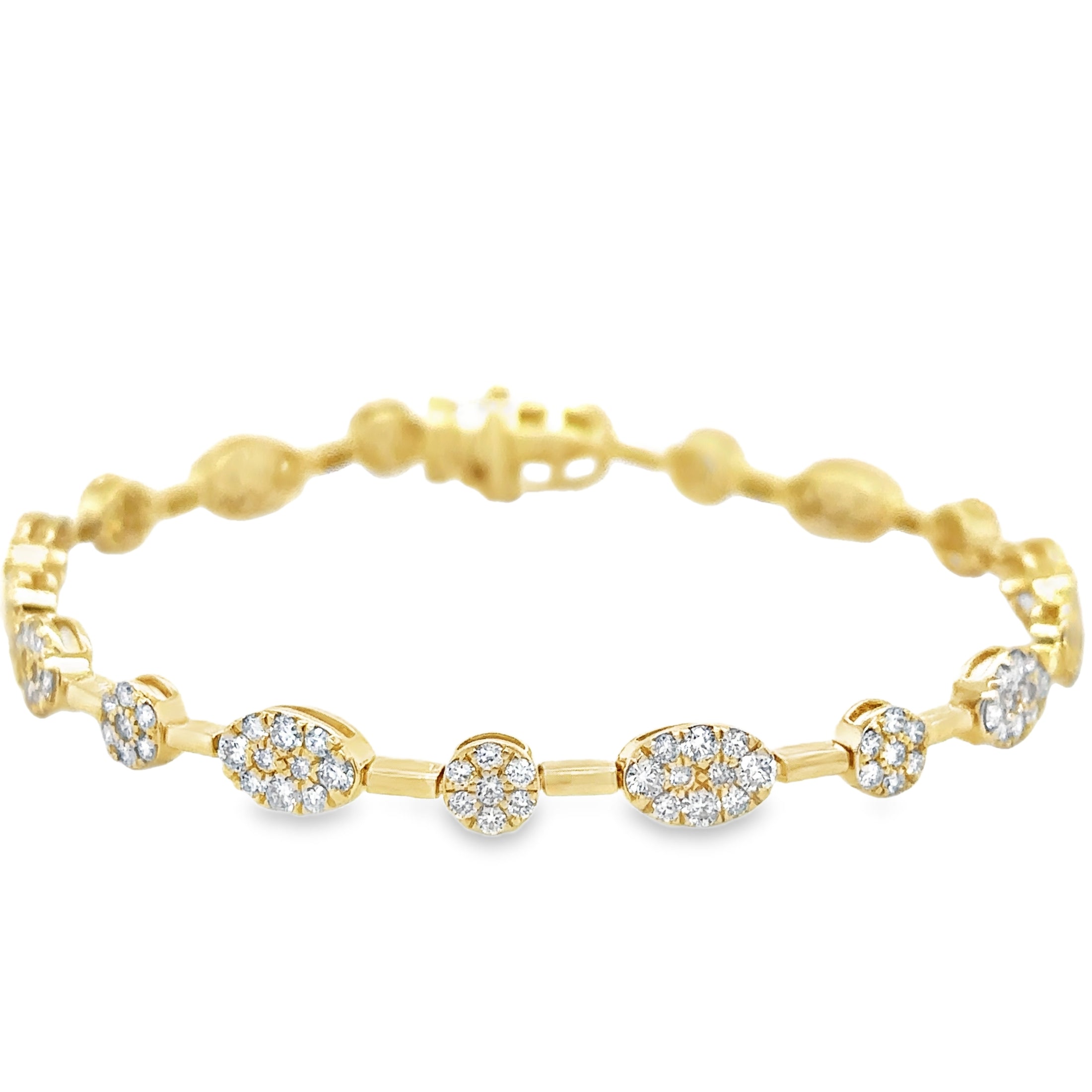 14K Yellow Gold Diamond Bracelet  2.45 TCW