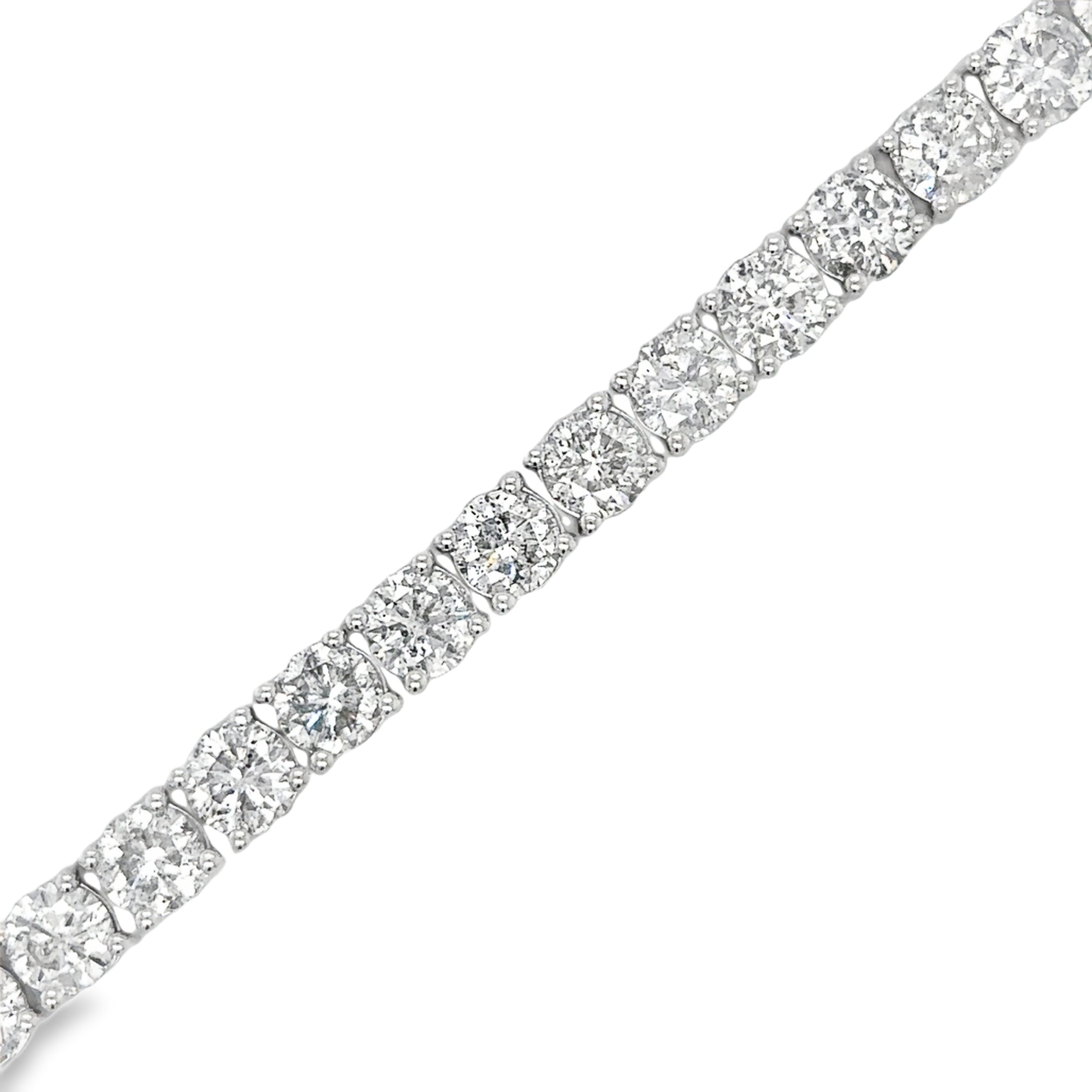 14K White Gold Diamond Bracelet  14.57 TCW