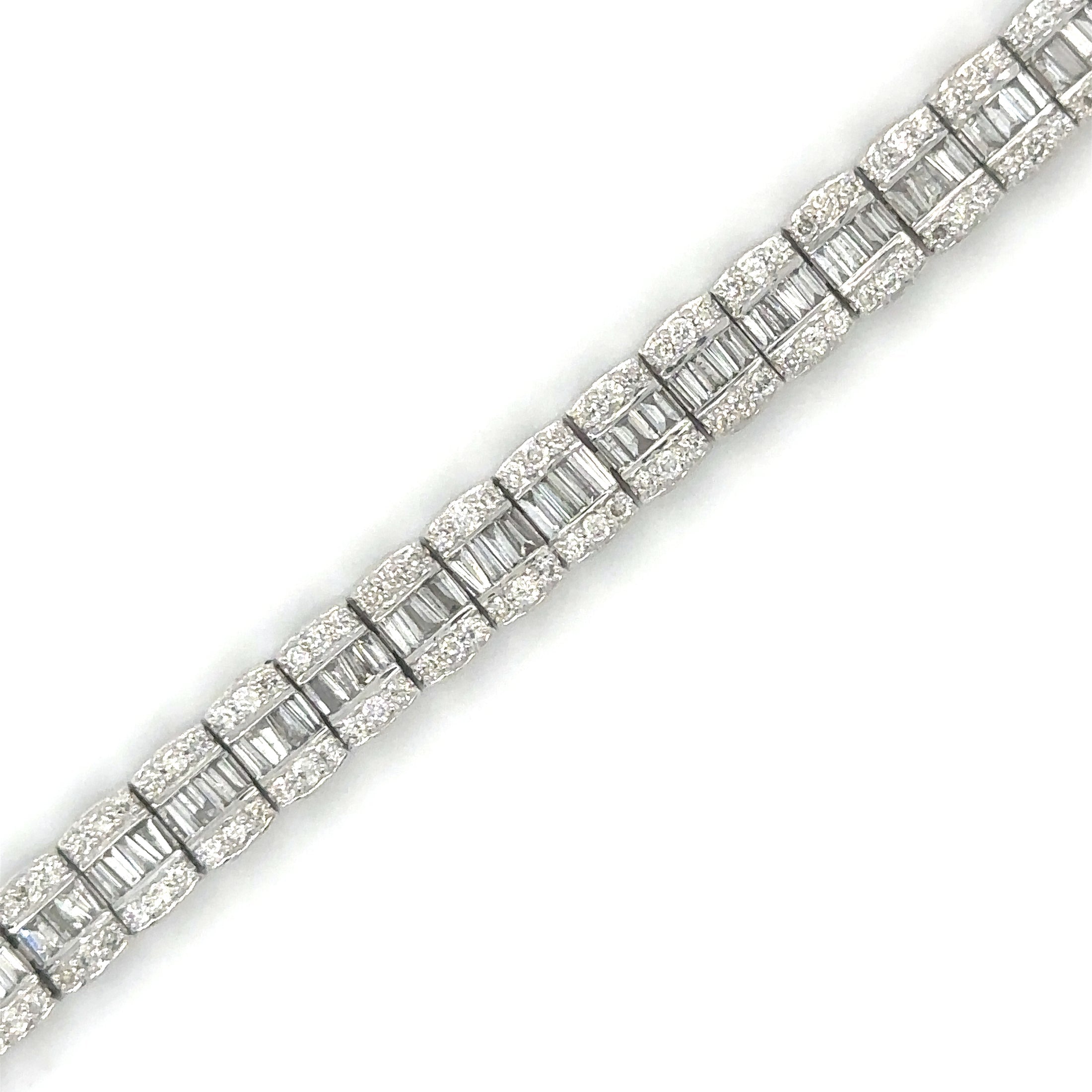 14K White Gold Diamond Bracelet  3.58 TCW