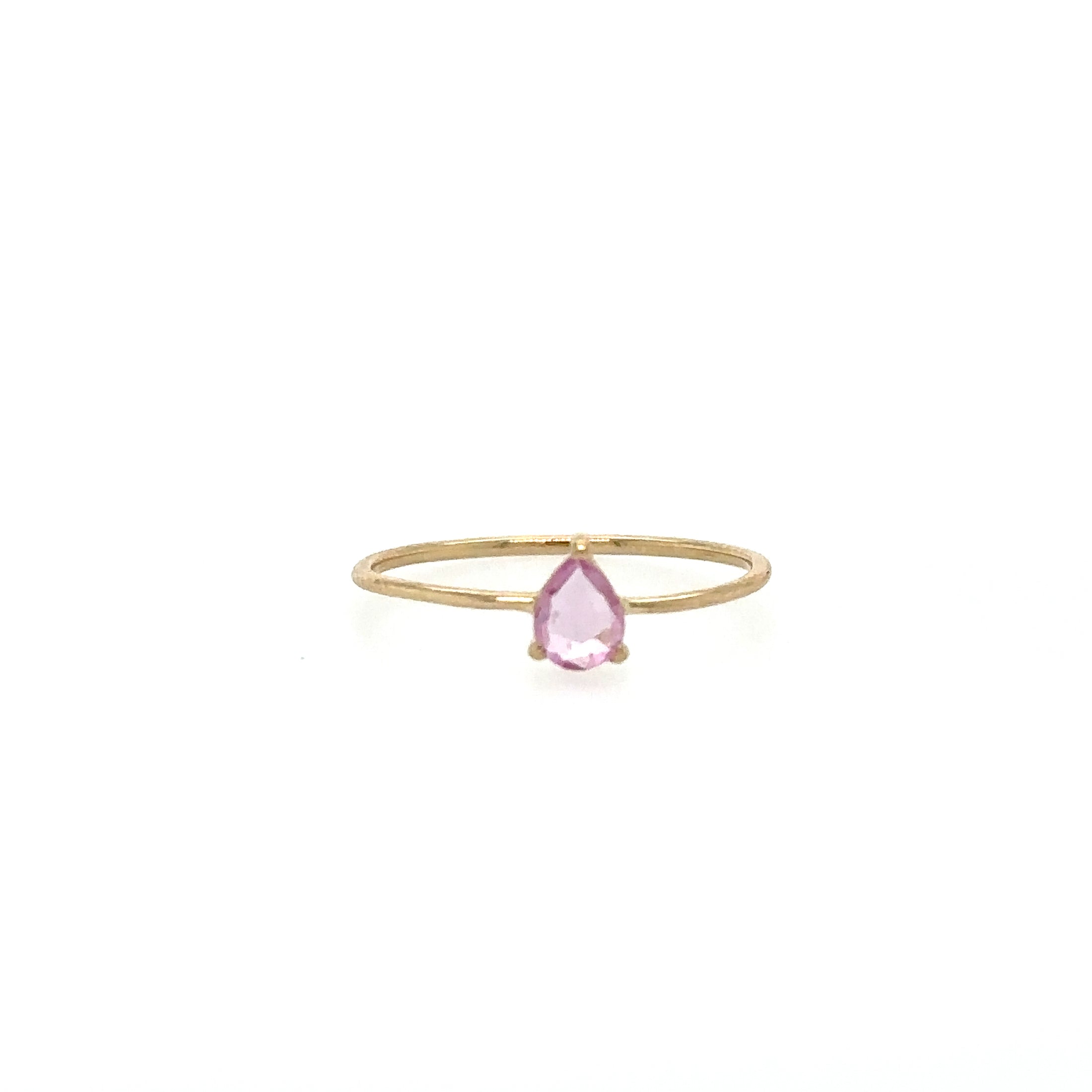 Anillo De Zafiro Rosa En Oro Amarillo De 14K, 0.30CT