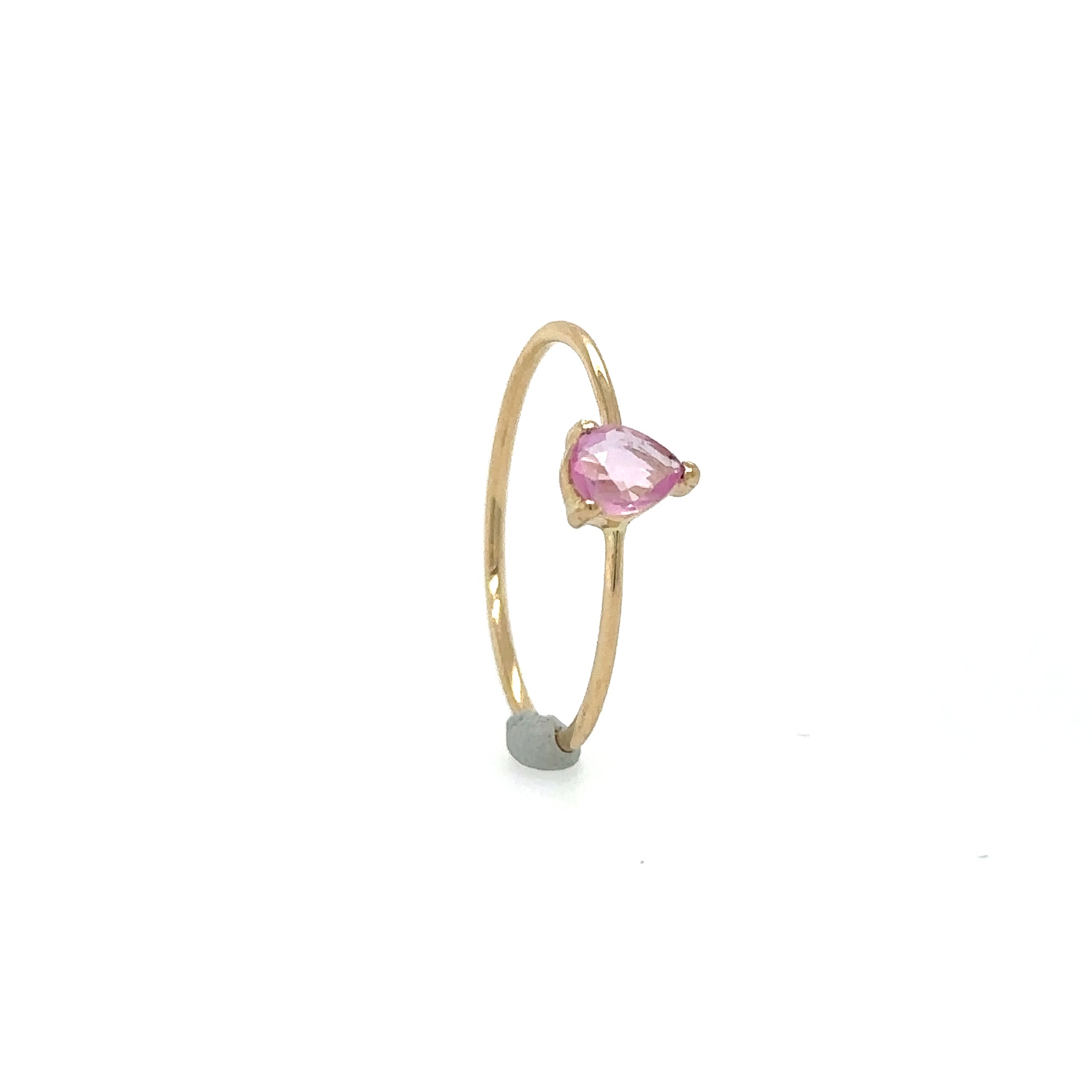 Anillo De Zafiro Rosa En Oro Amarillo De 14K, 0.30CT