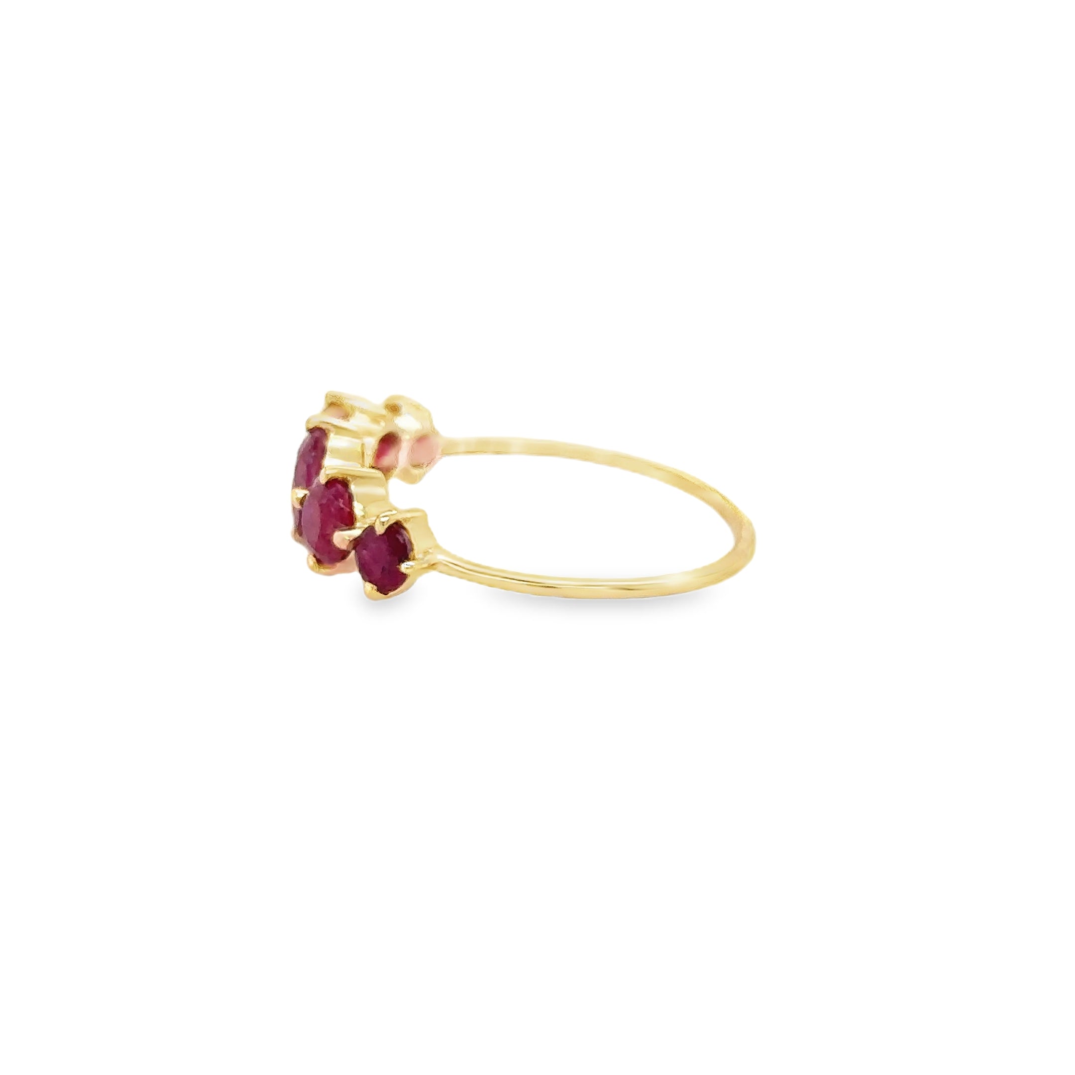 Anillo Rubí En Oro Amarillo De 14K, 1.70CT