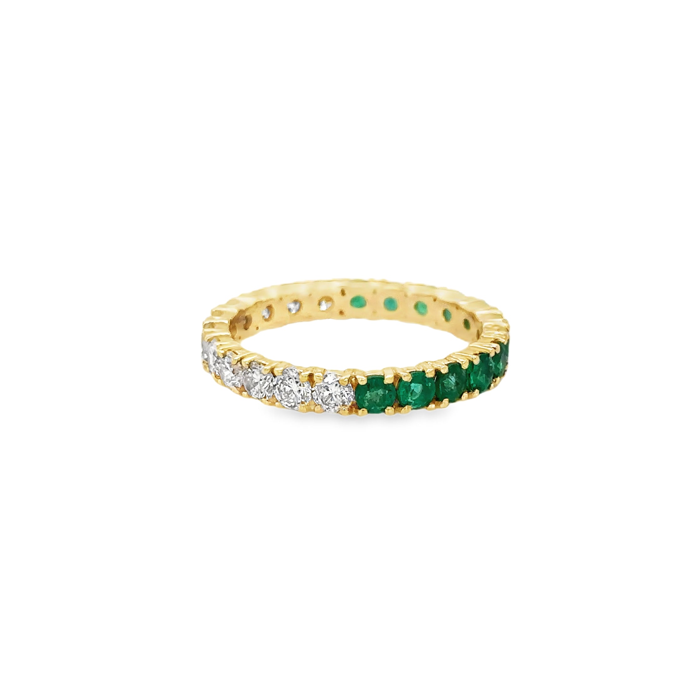 14K Yellow Gold Emerald & Diamonds Ring 1.83 TCW