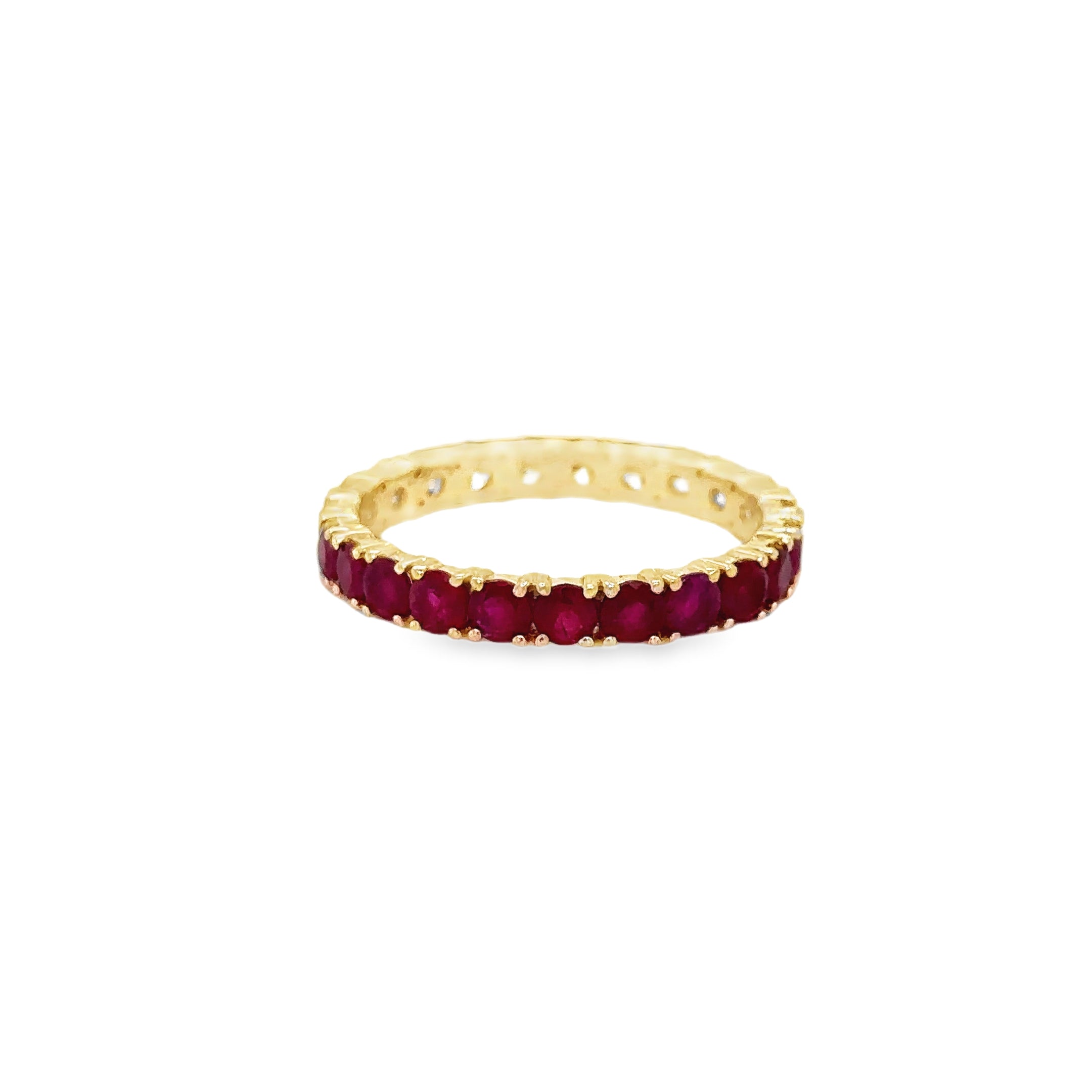 14K Yellow Gold Ruby & Diamonds Ring 2.19 TCW