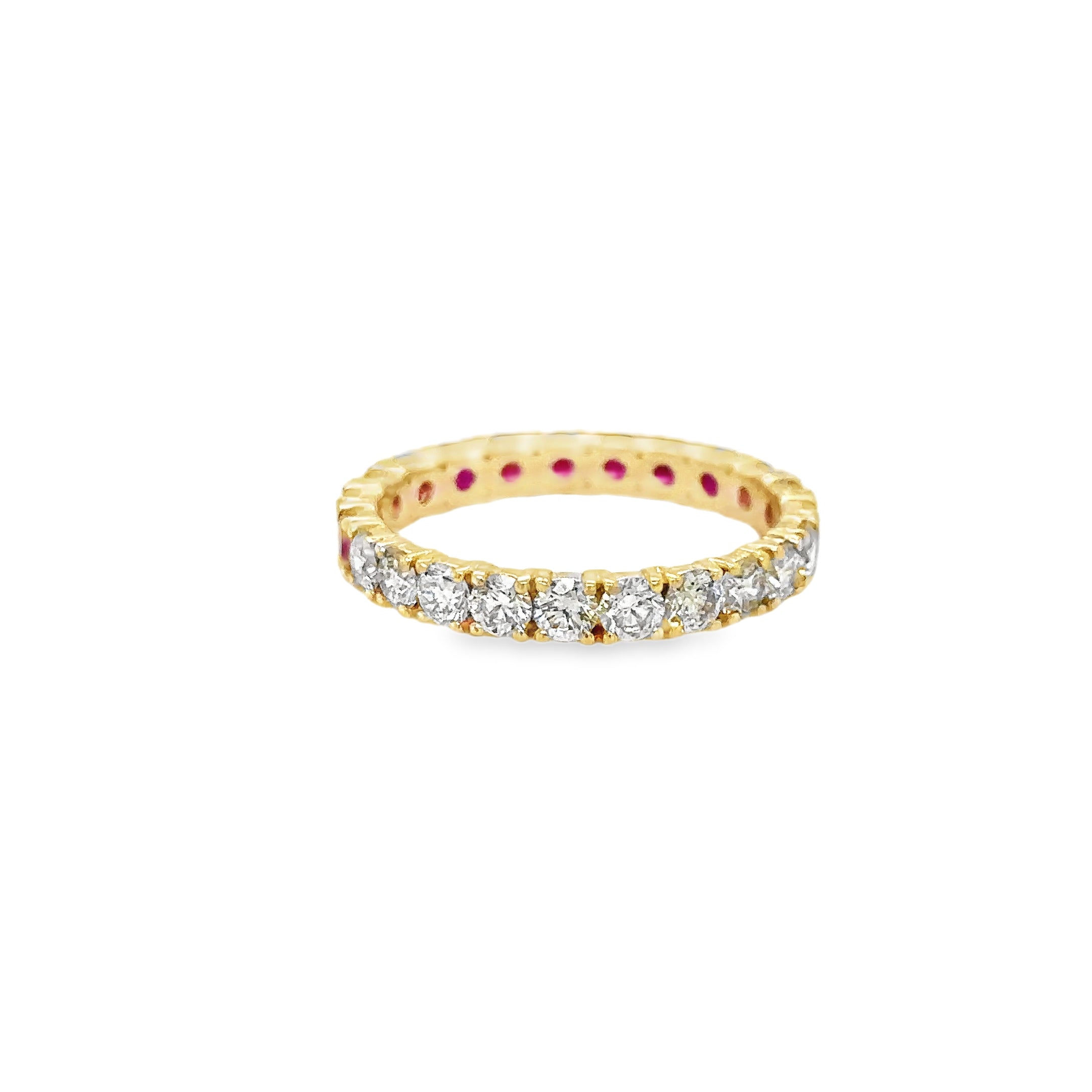 14K Yellow Gold Ruby & Diamonds Ring 2.19 TCW