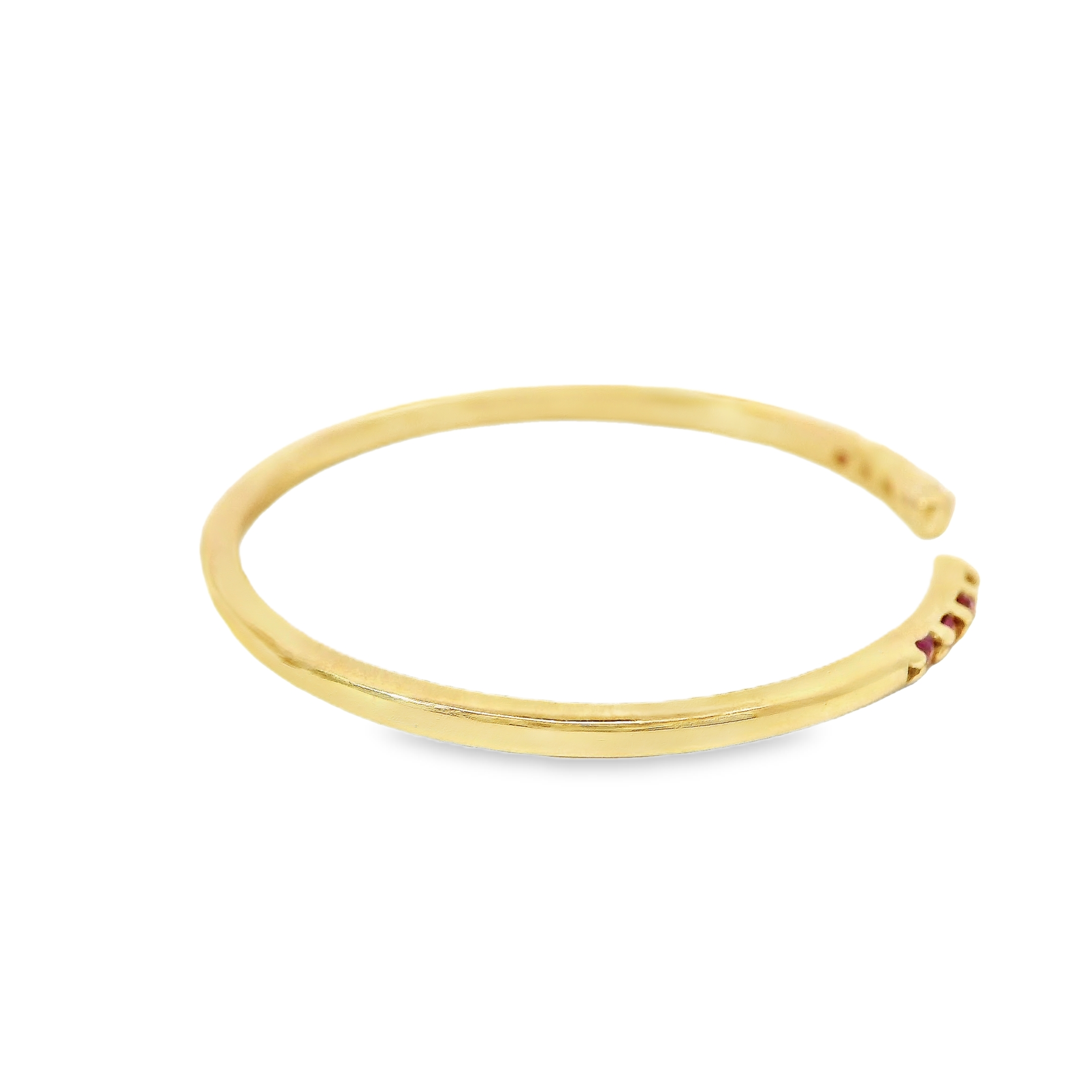 Anillo Rubí En Oro Amarillo De 14K, 0.04CT