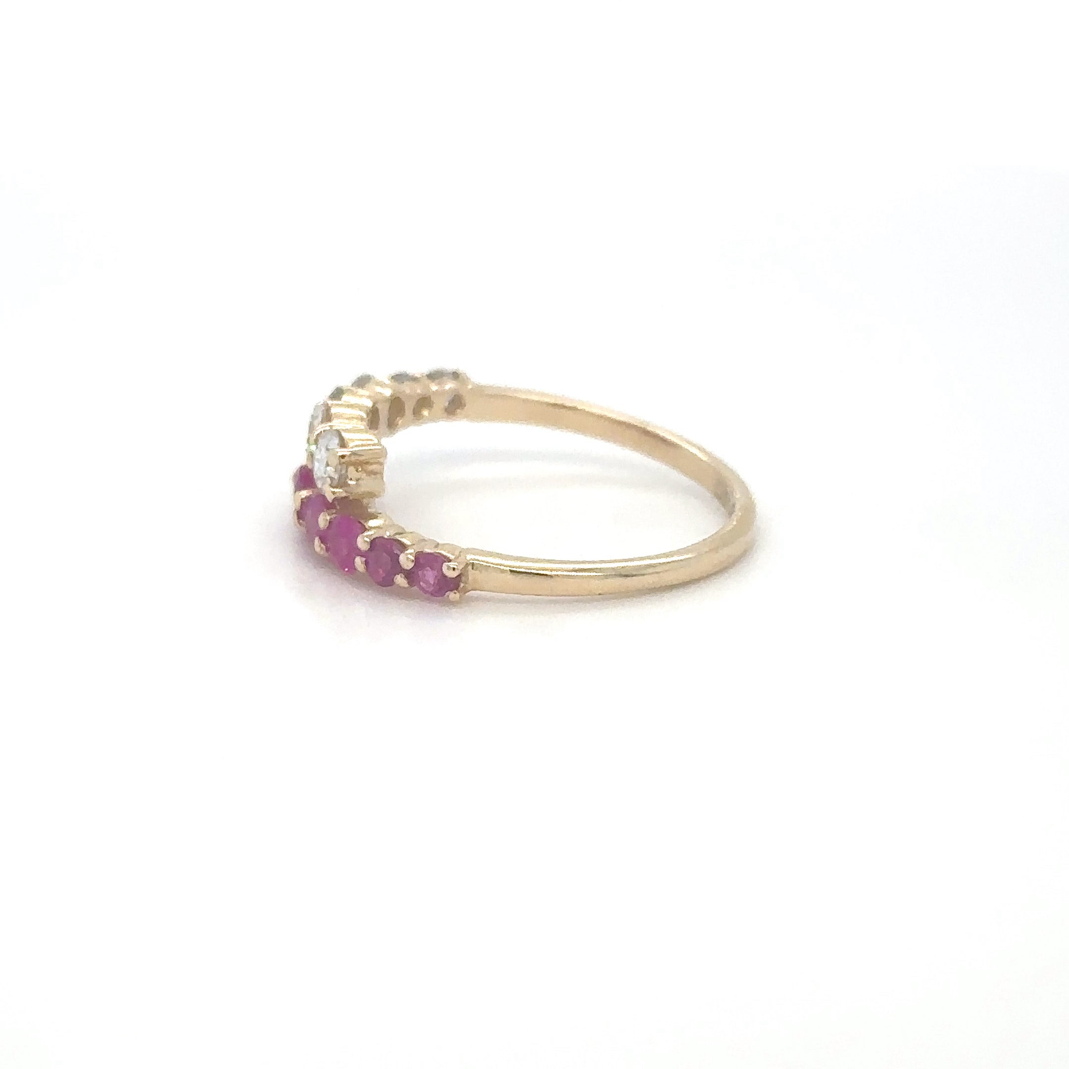 14K Yellow Gold Ruby & Diamond Ring 0.95 TCW