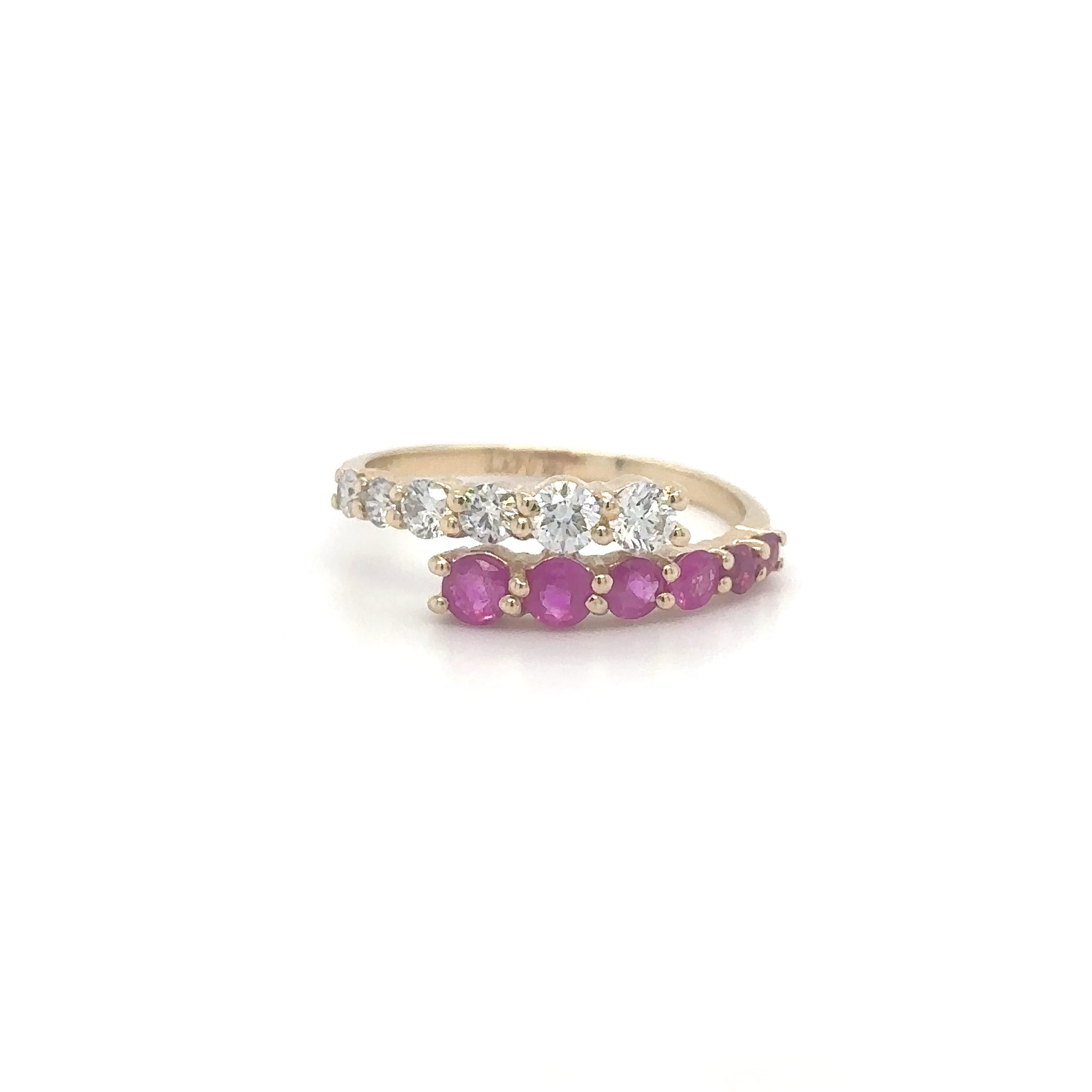 14K Yellow Gold Ruby & Diamond Ring 0.95 TCW