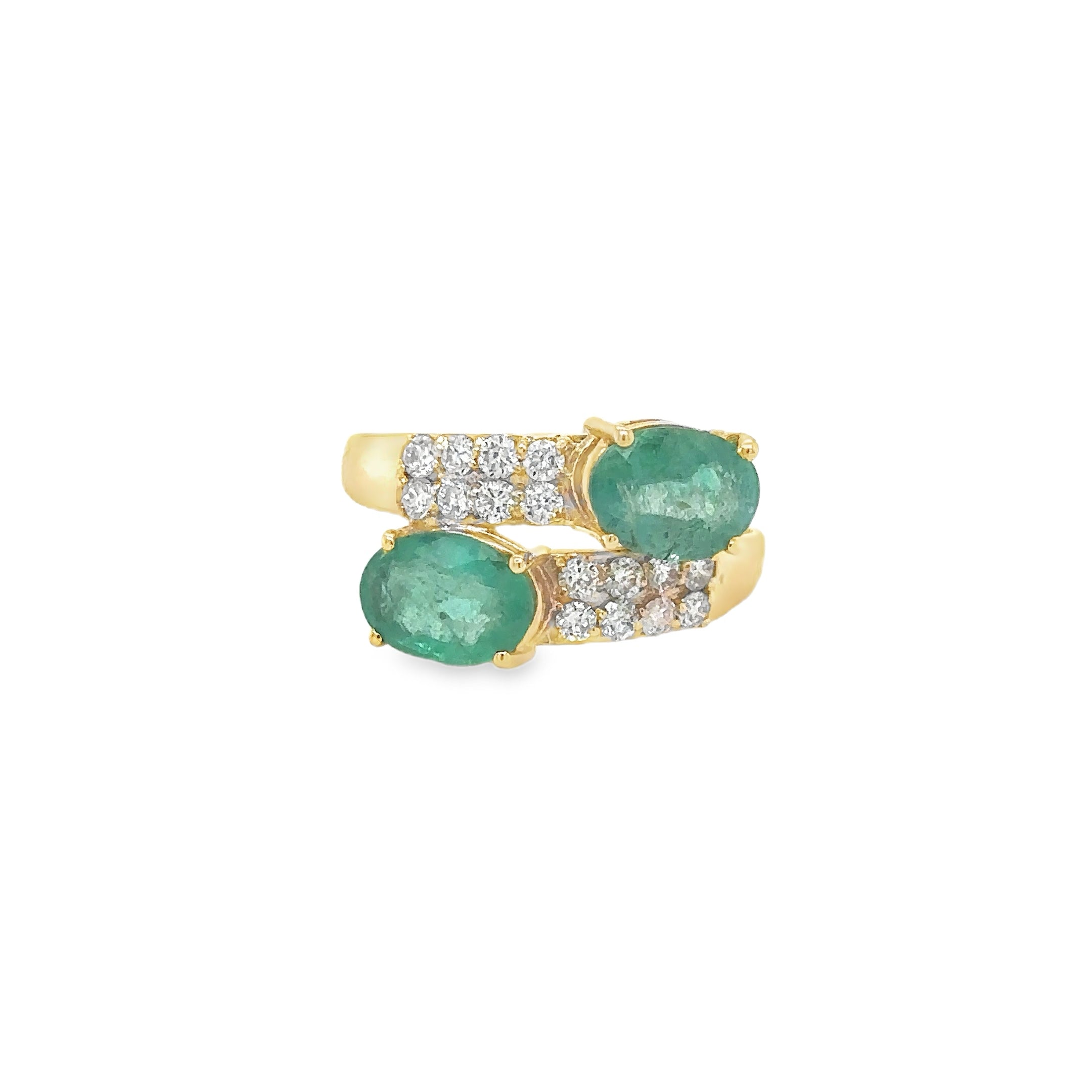 14K Yellow Gold Emerald & Diamond Ring 2.39 TCW