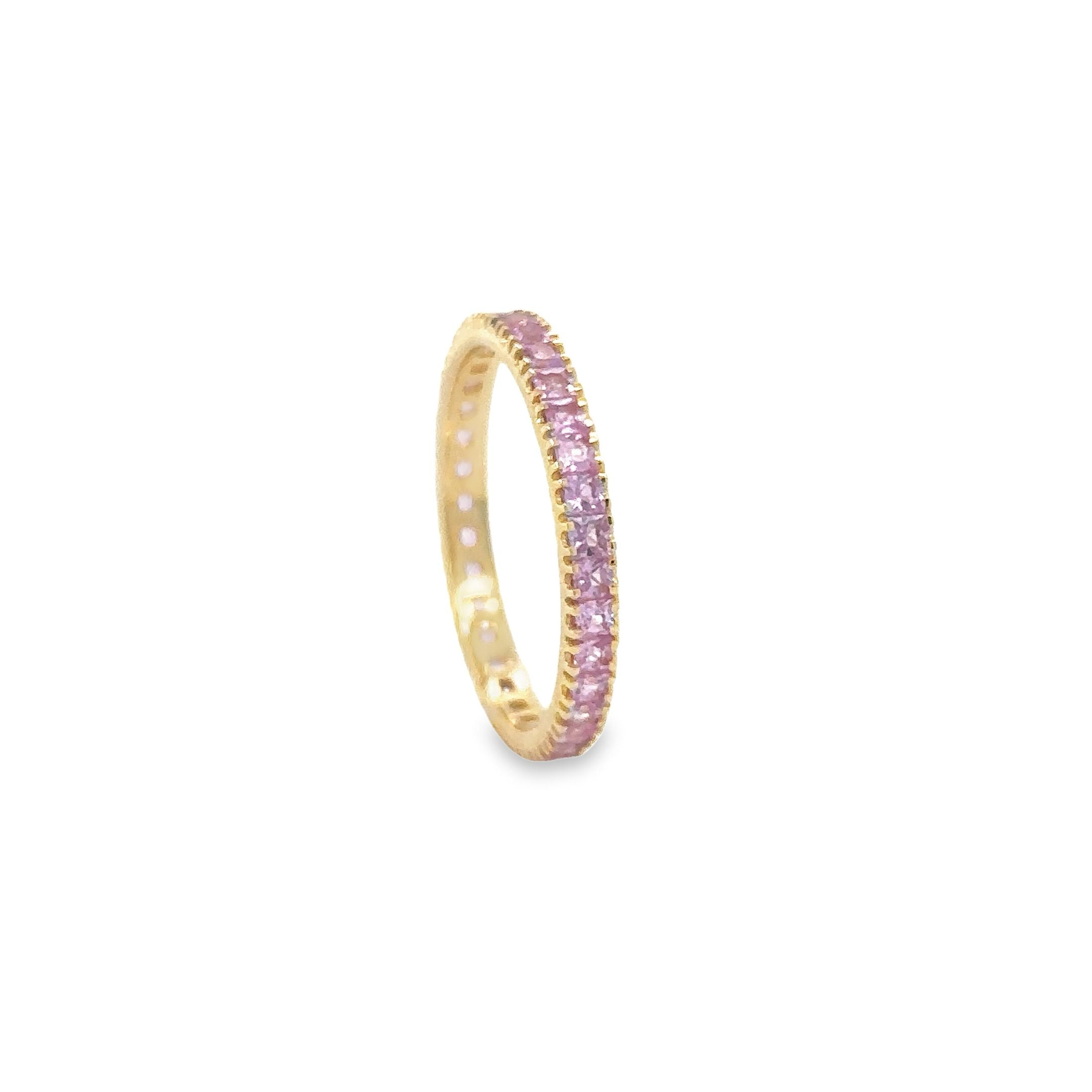 Anillo De Zafiro Rosa En Oro Amarillo De 14K, 1.32CT