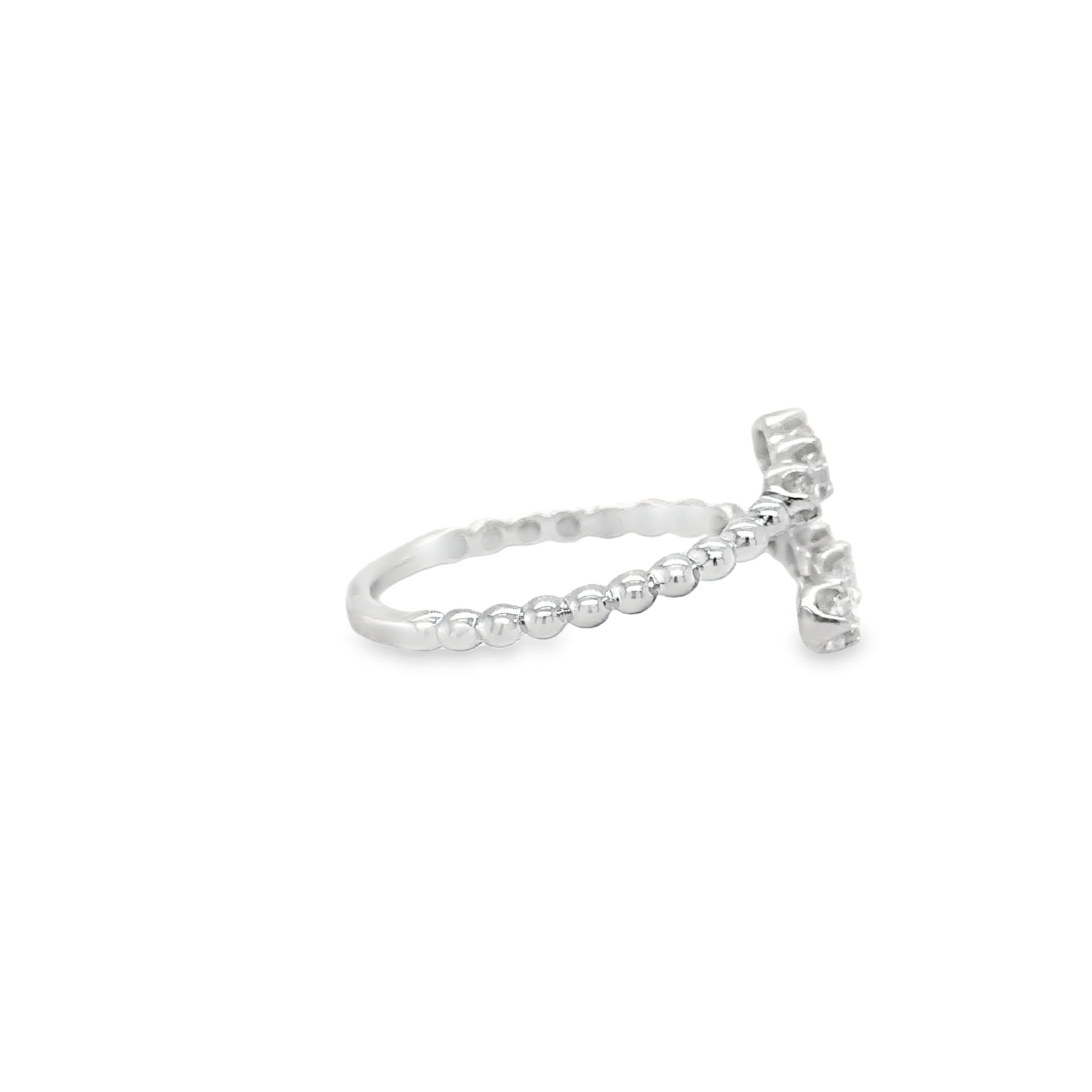 14K White Gold Diamond Ring 0.15 TCW