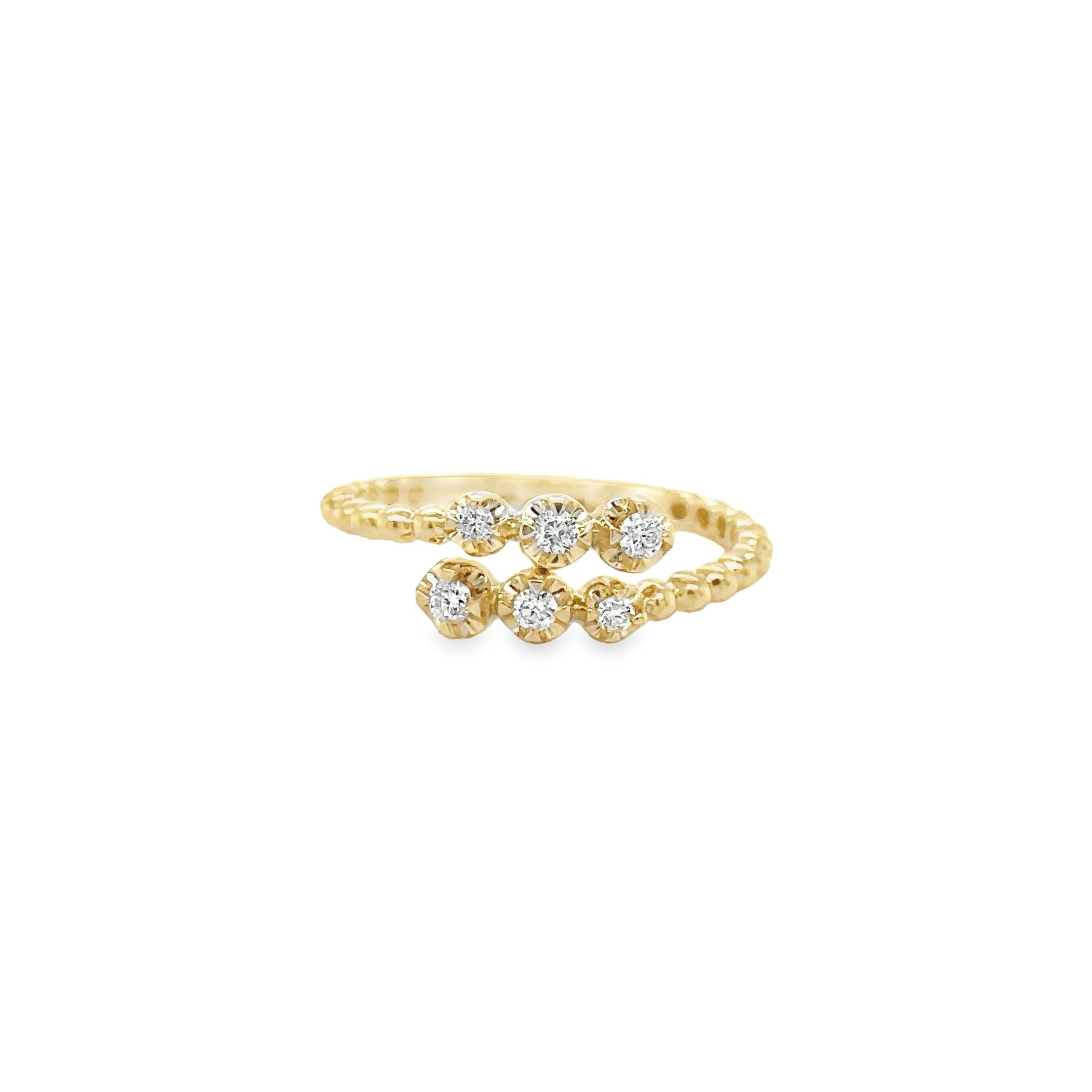 14K Yellow Gold Diamond Ring 0.15 TCW