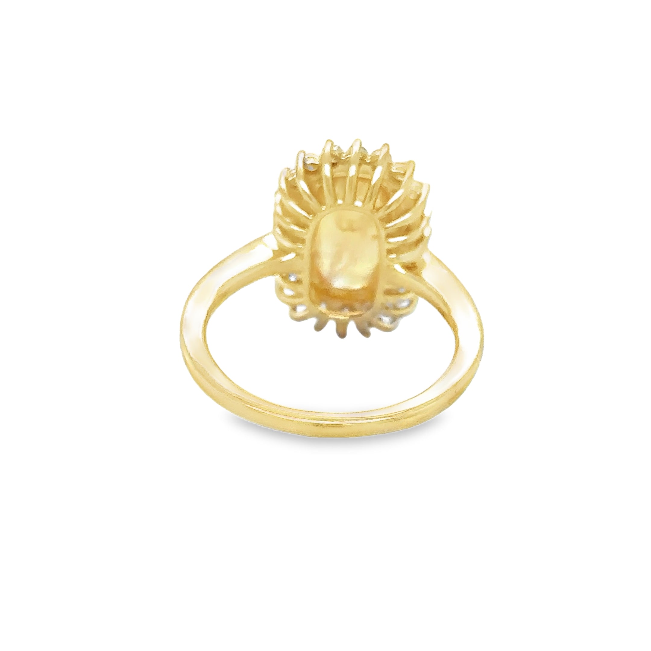 14K Yellow Gold Yellow Sapphire & Diamonds Ring 4.00 TCW