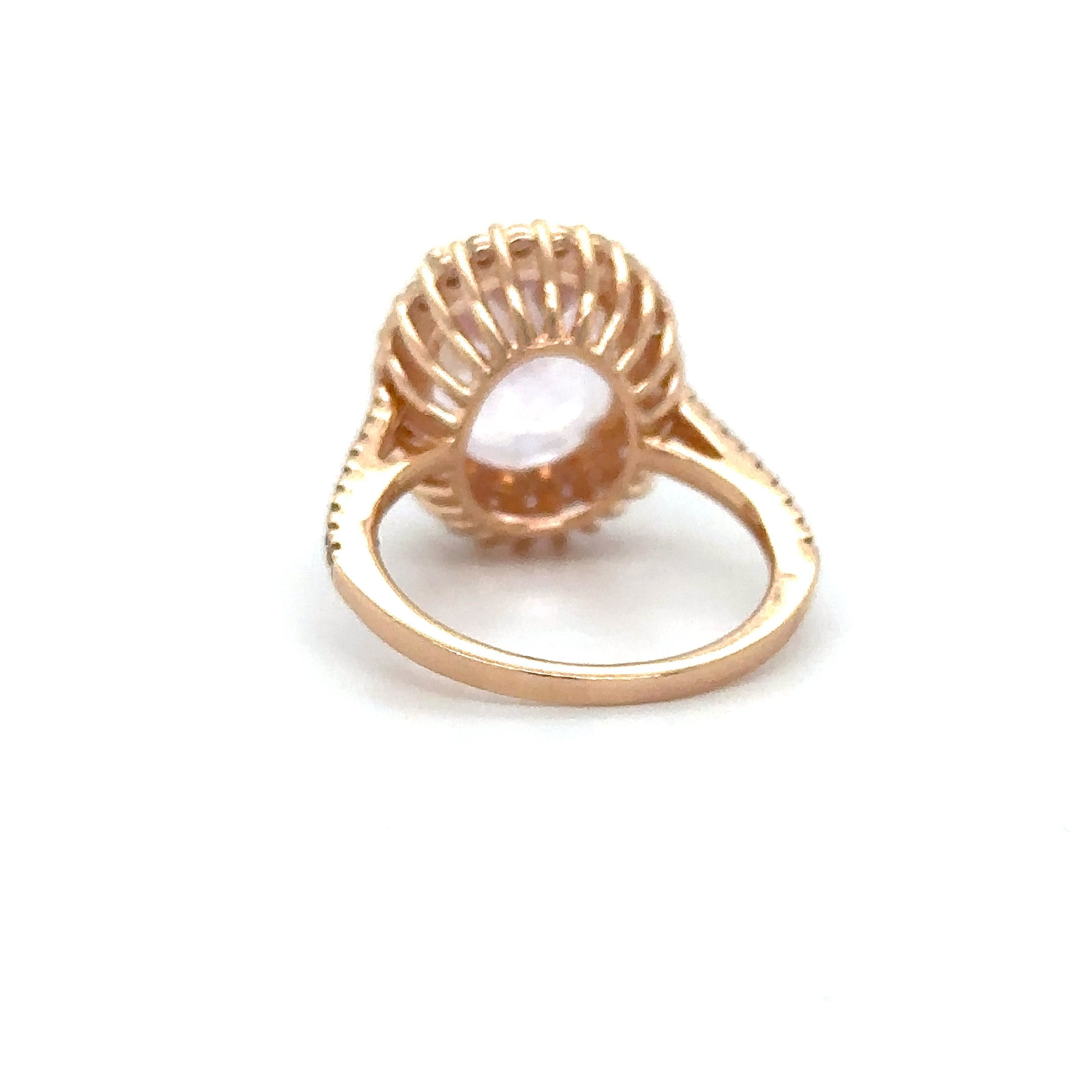 14K Rose Gold Kunzite & Diamonds Ring 8.83 TCW