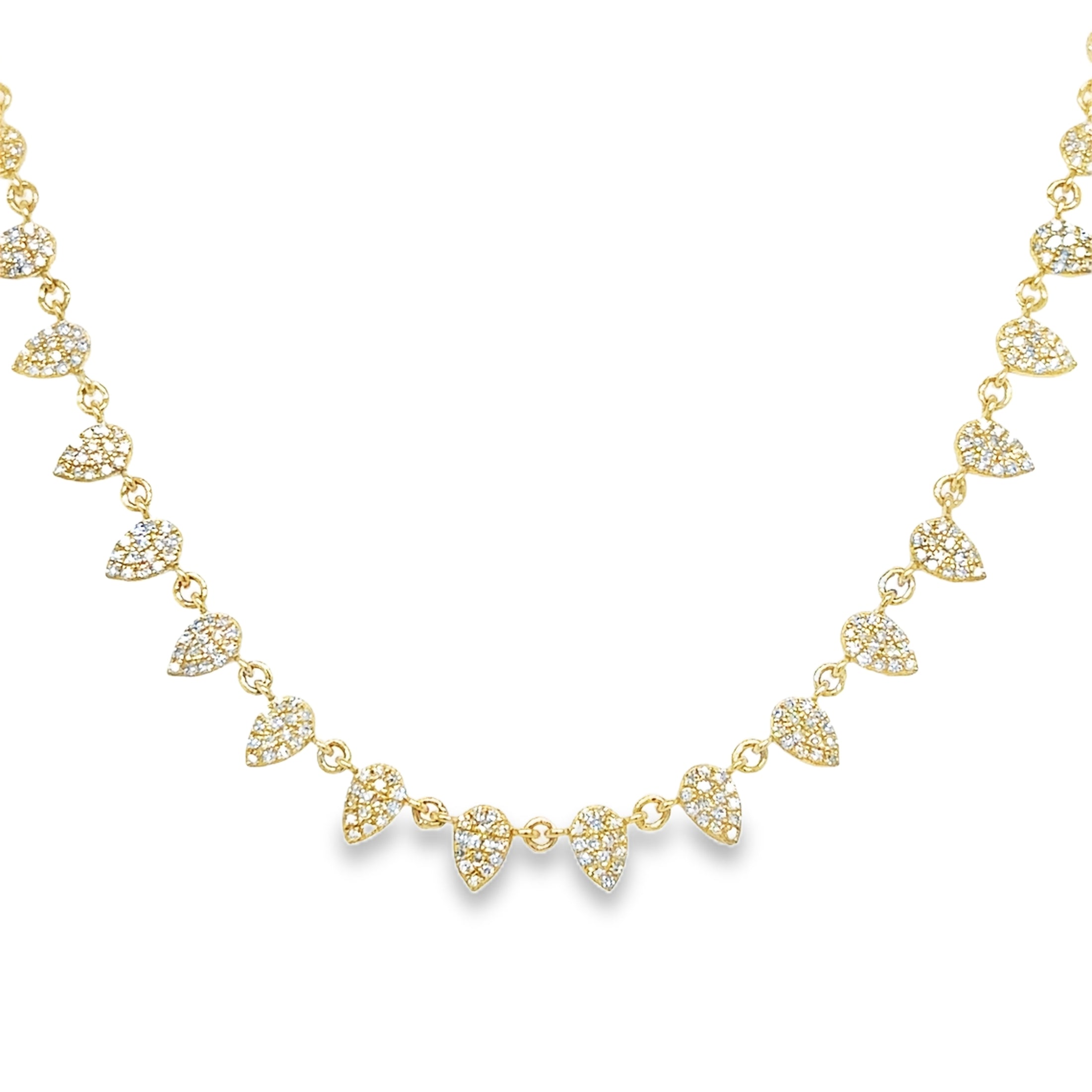 14K Yellow Gold Diamond Necklace  0.87 TCW