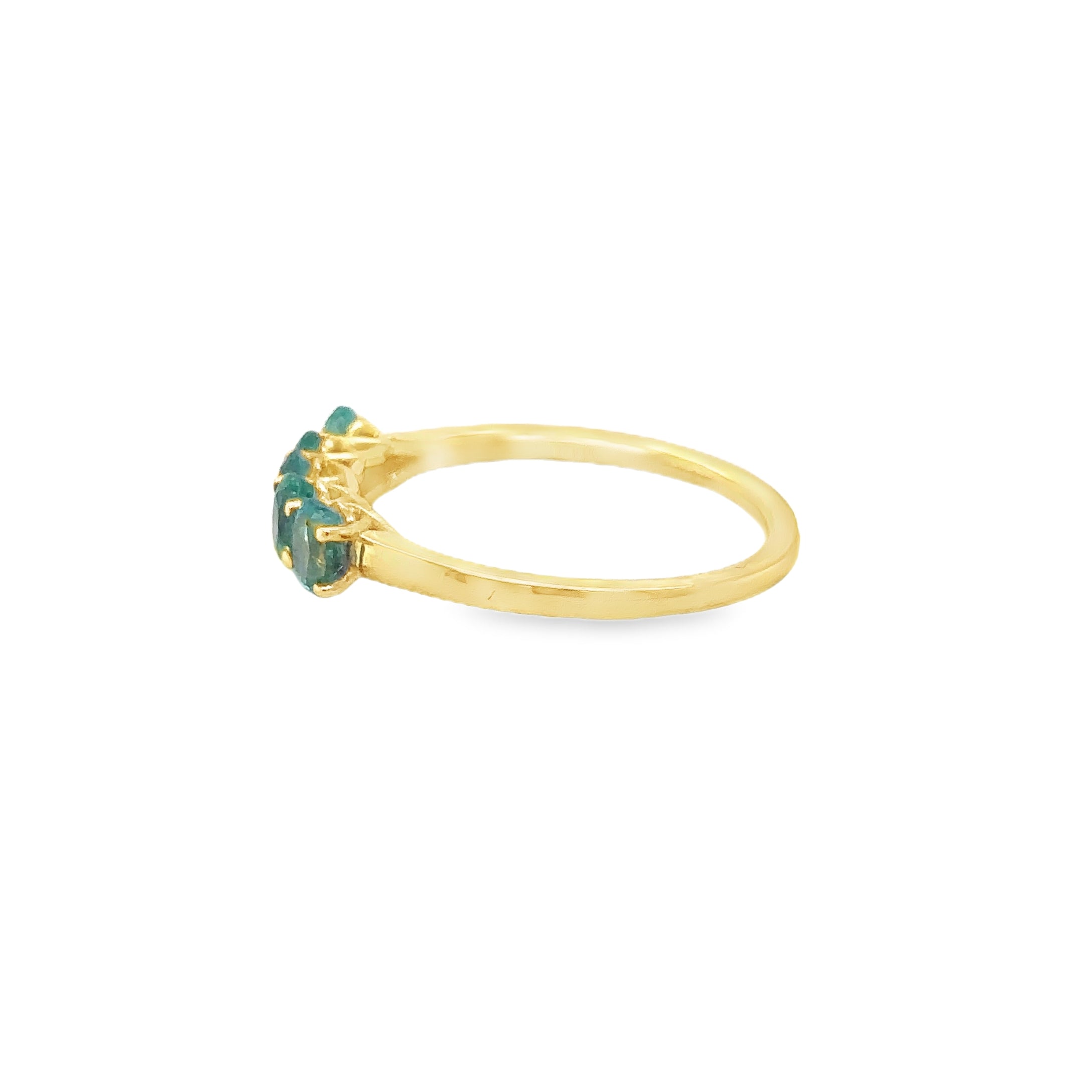 Anillo Esmeralda En Oro Amarillo De 18 K, 0.90CT