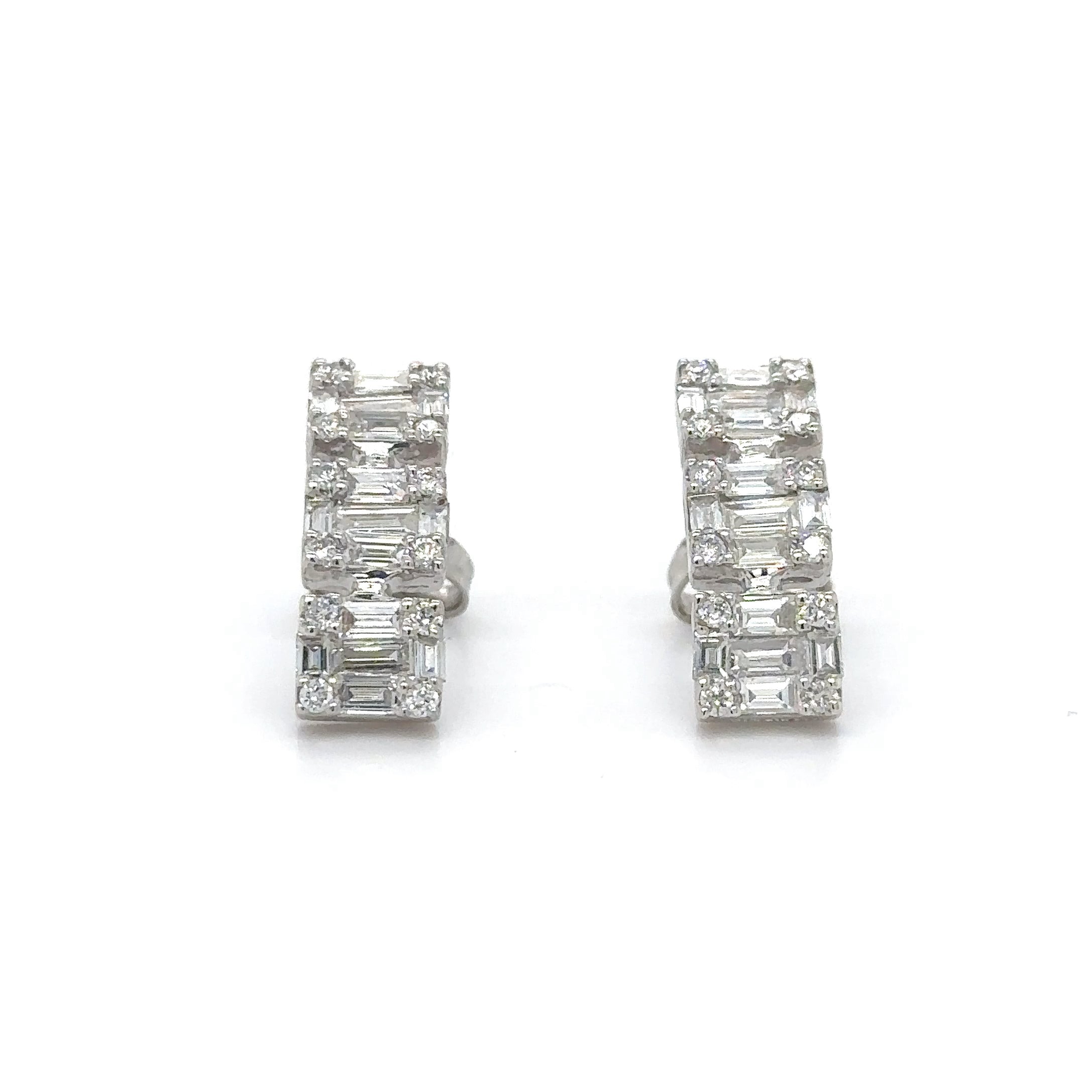 18K White Gold Diamonds Earring 1.48 TCW