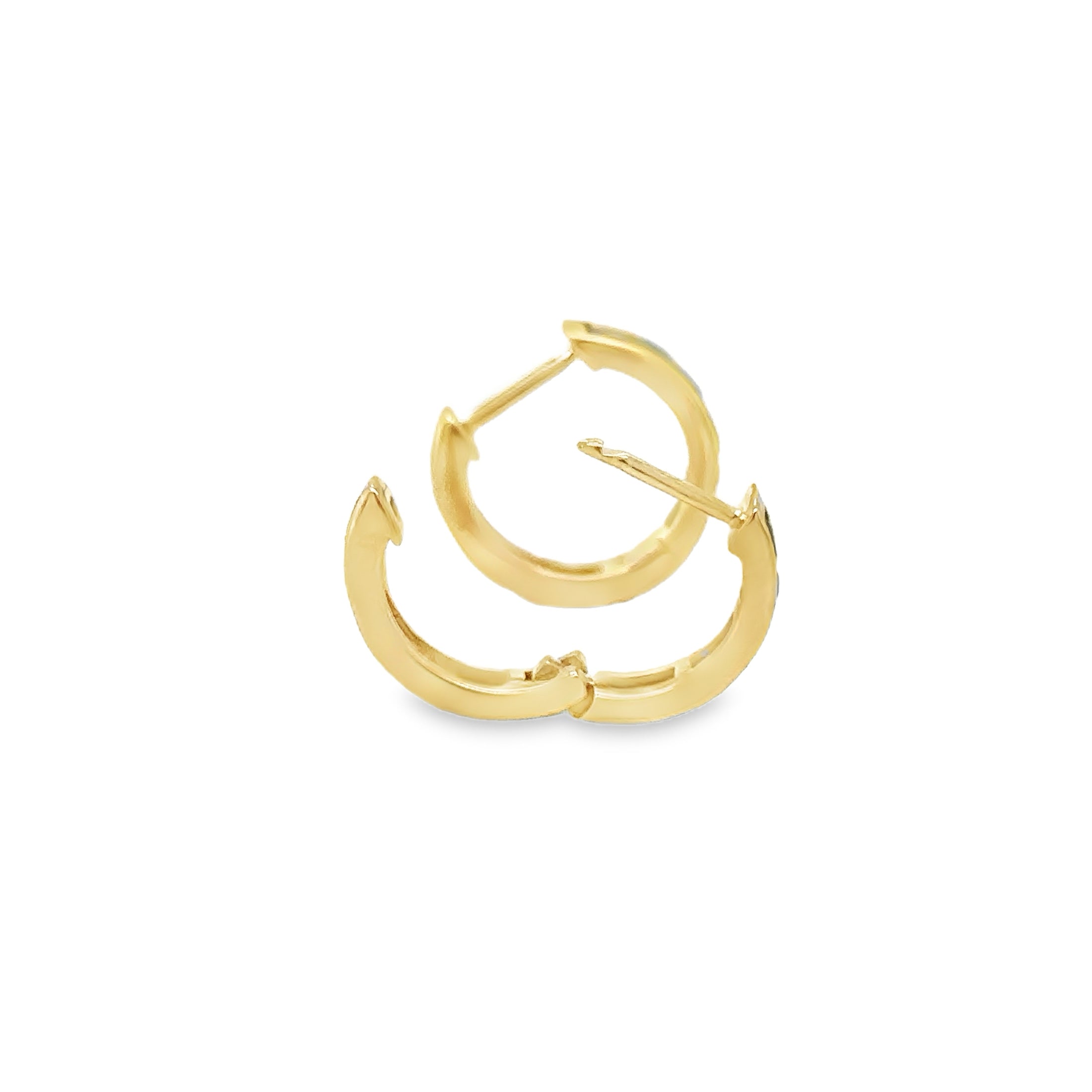 Pendientes Huggies De Zafiro En Oro Amarillo De 14K, 0.65CT