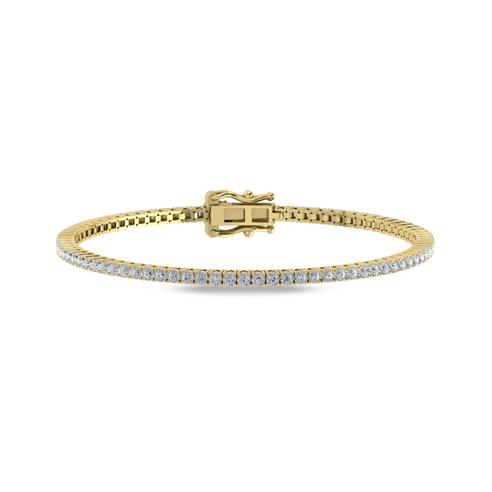 Lab Diamond Tennis Bracelet In 10k Yellow Gold (2 Ct.Tw.)