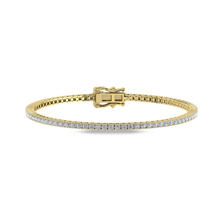 Lab Diamond Tennis Bracelet In 10k Yellow Gold (2 Ct.Tw.)