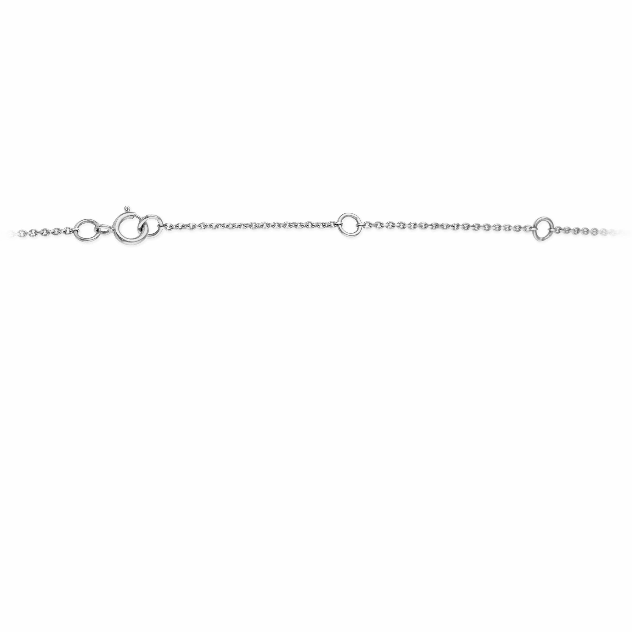 18K White Gold Diamond Necklace  0.96 TCW