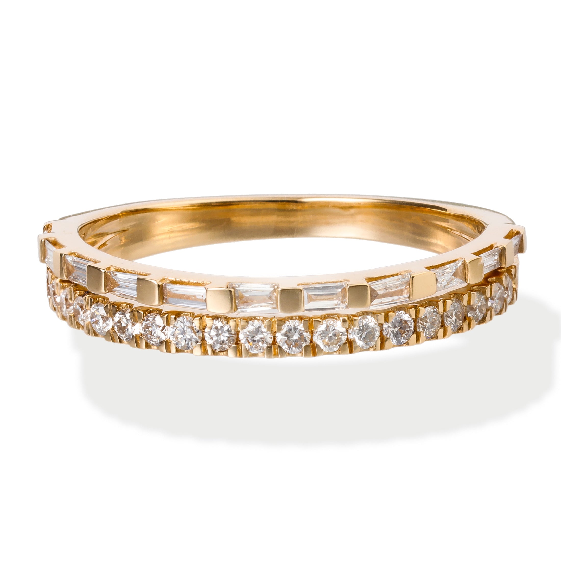 Diamond Round Baguette Ring 0.33 TCW