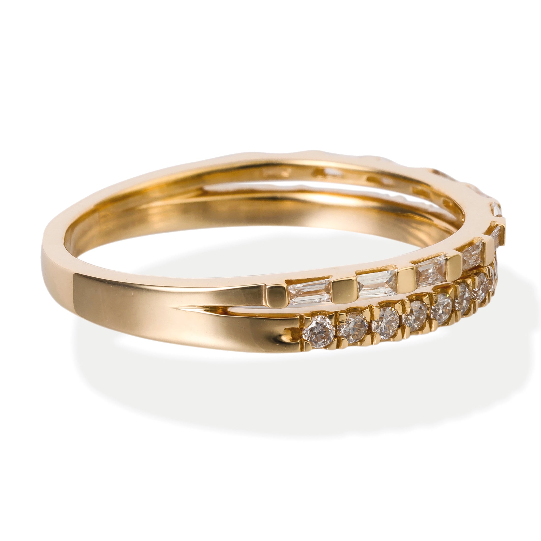 Diamond Round Baguette Ring 0.33 TCW