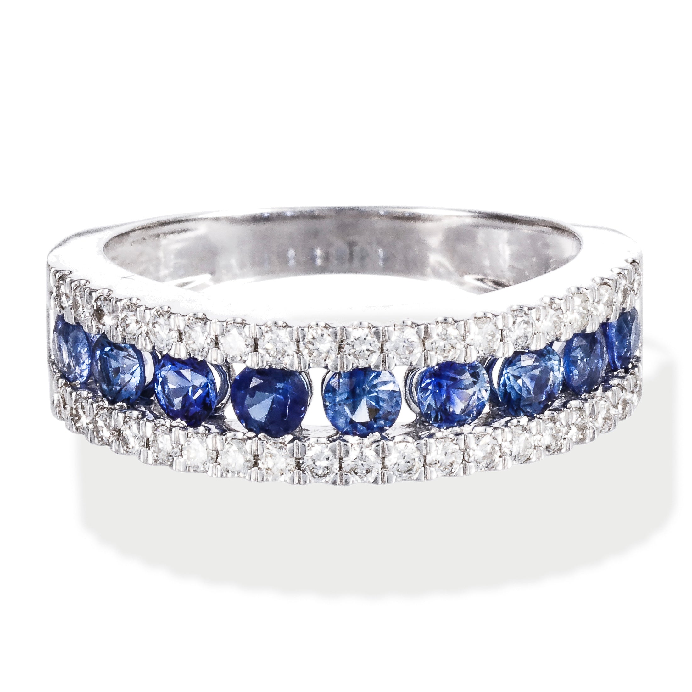 Diamond & Blue Sapphire Ring 1.30 TCW