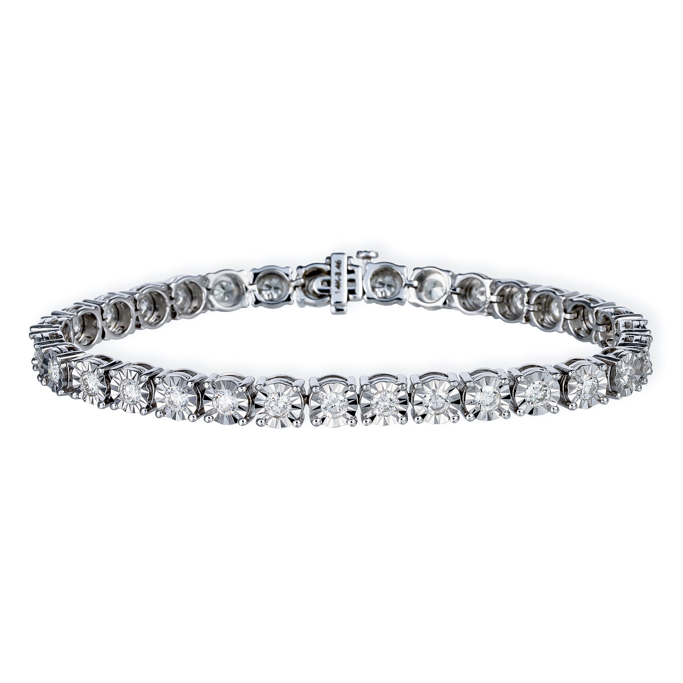 14K. Diamond Tennis Bracelet 3.46 TCW