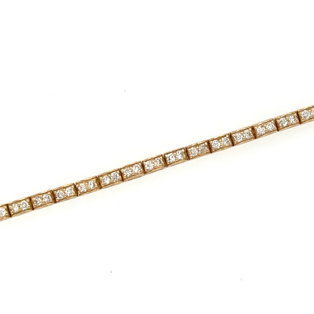 14K Yellow Gold Bracelet With Diamonds 1.11 TCW